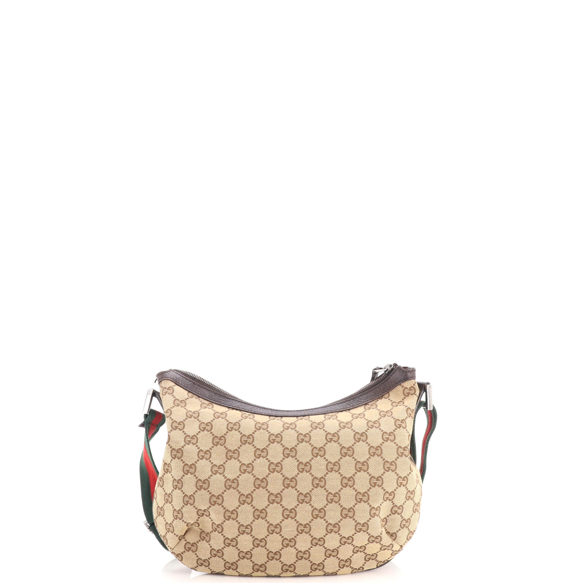Saddle Zip Messenger Bag GG Canvas with Leather Medium - Image 3