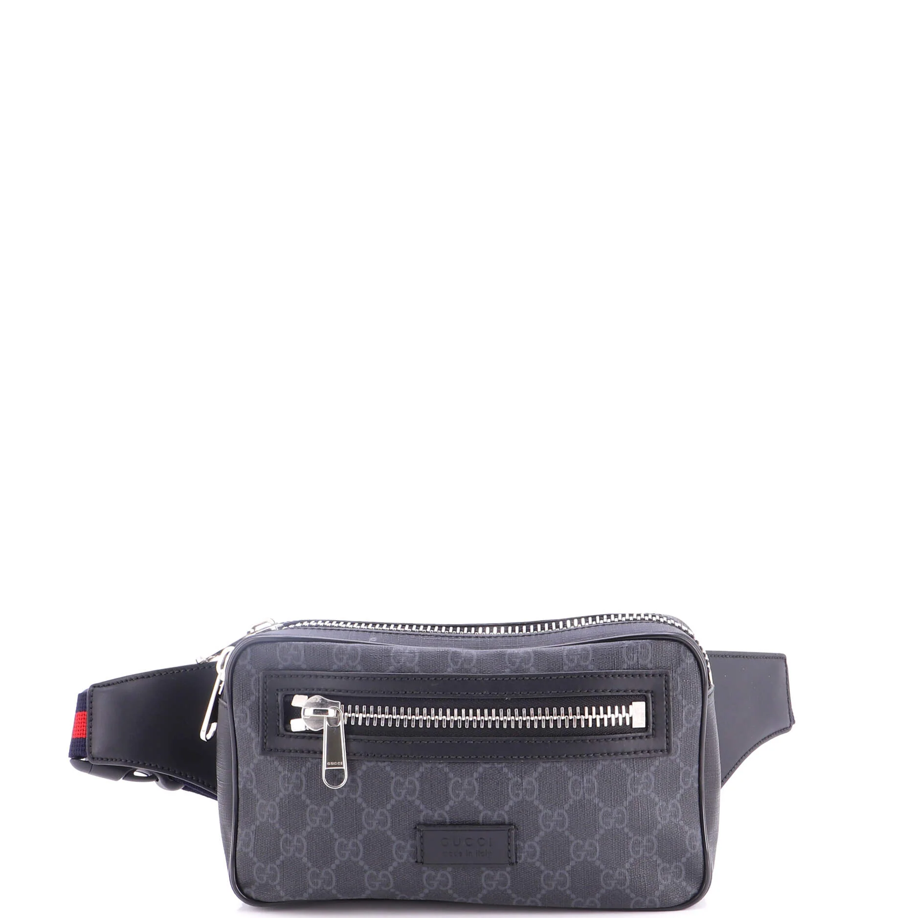 Soft Zip Belt Bag GG Coated Canvas Small