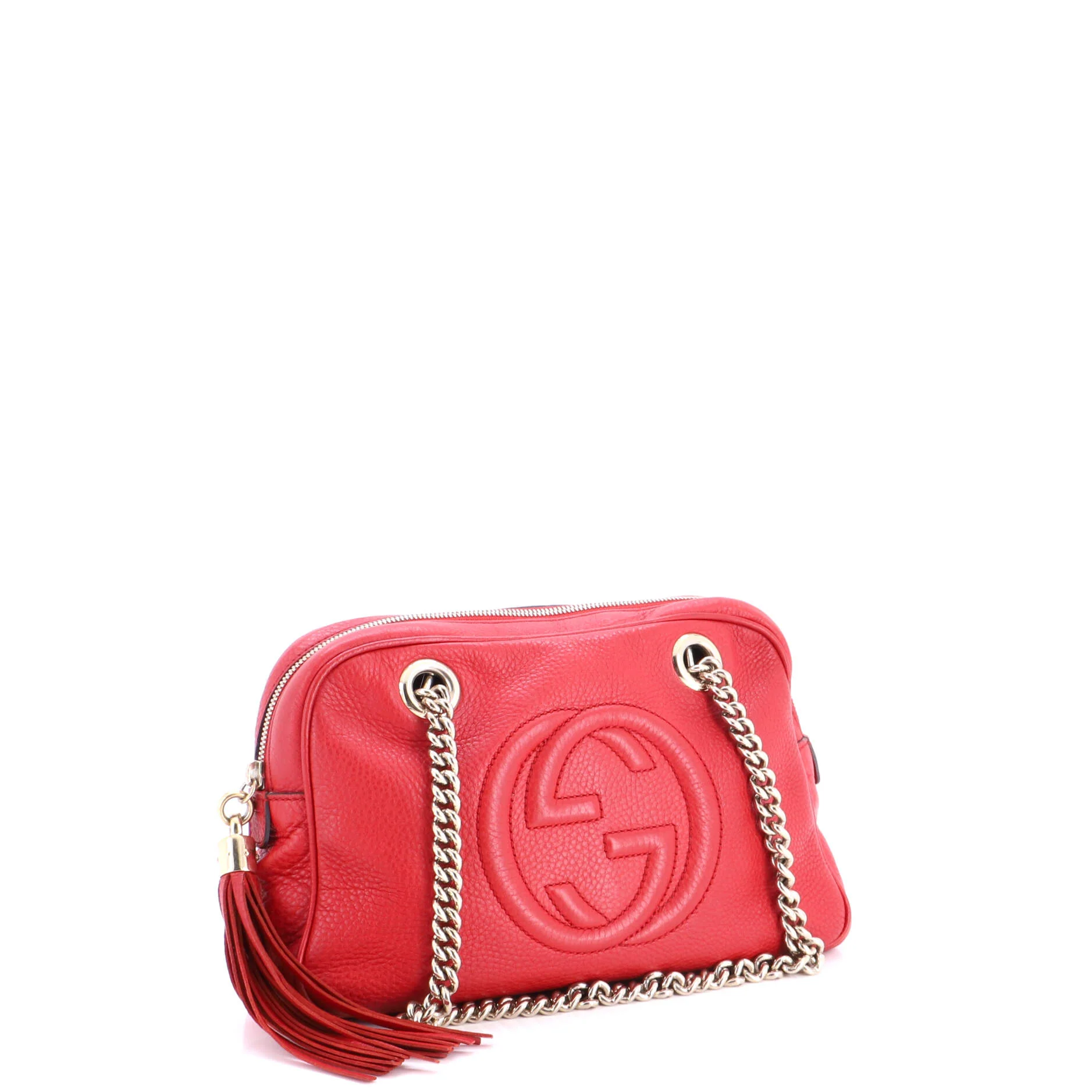 Soho Chain Zip Shoulder Bag Leather Small - Image 2