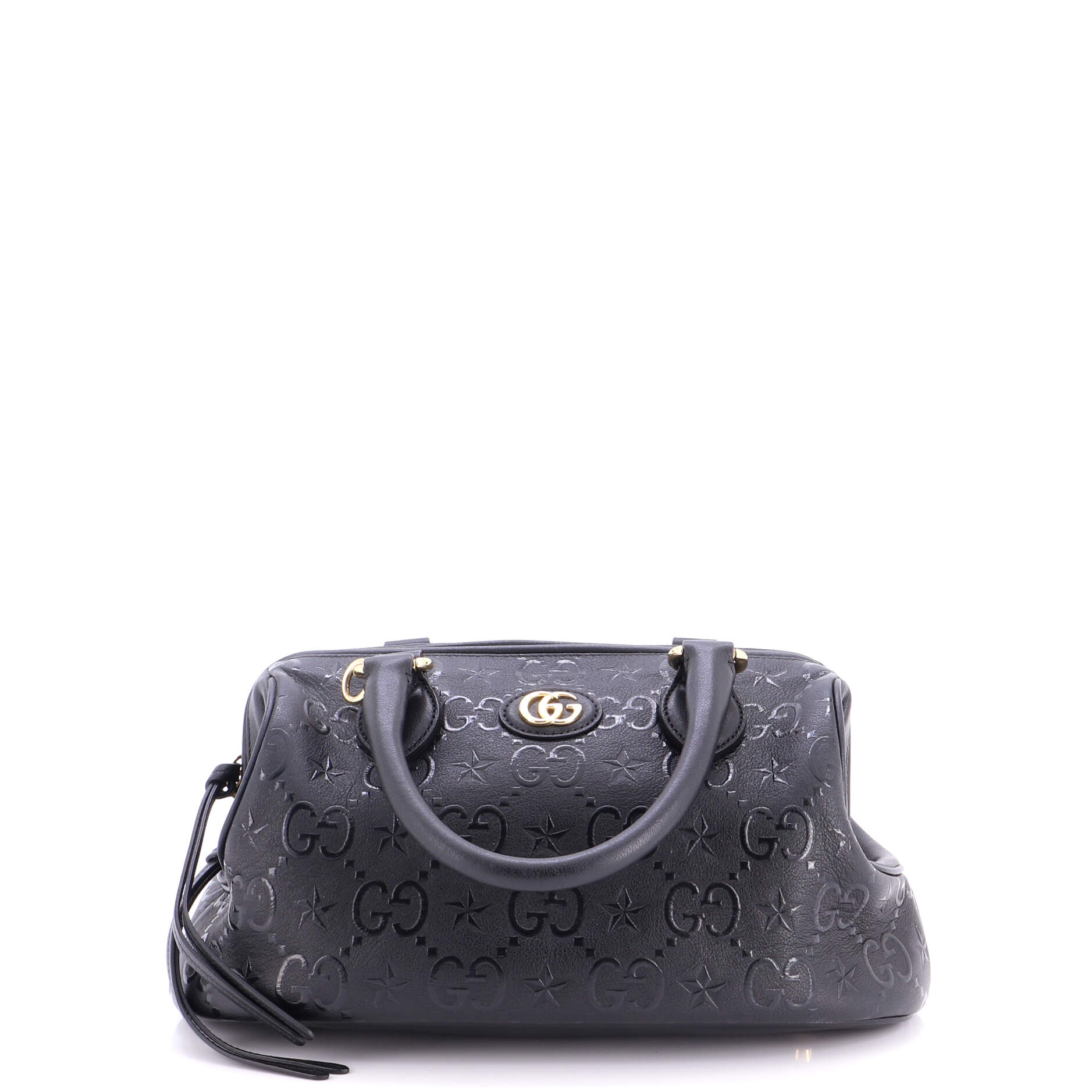 Star Shoulder Bag GG Embossed Leather Small