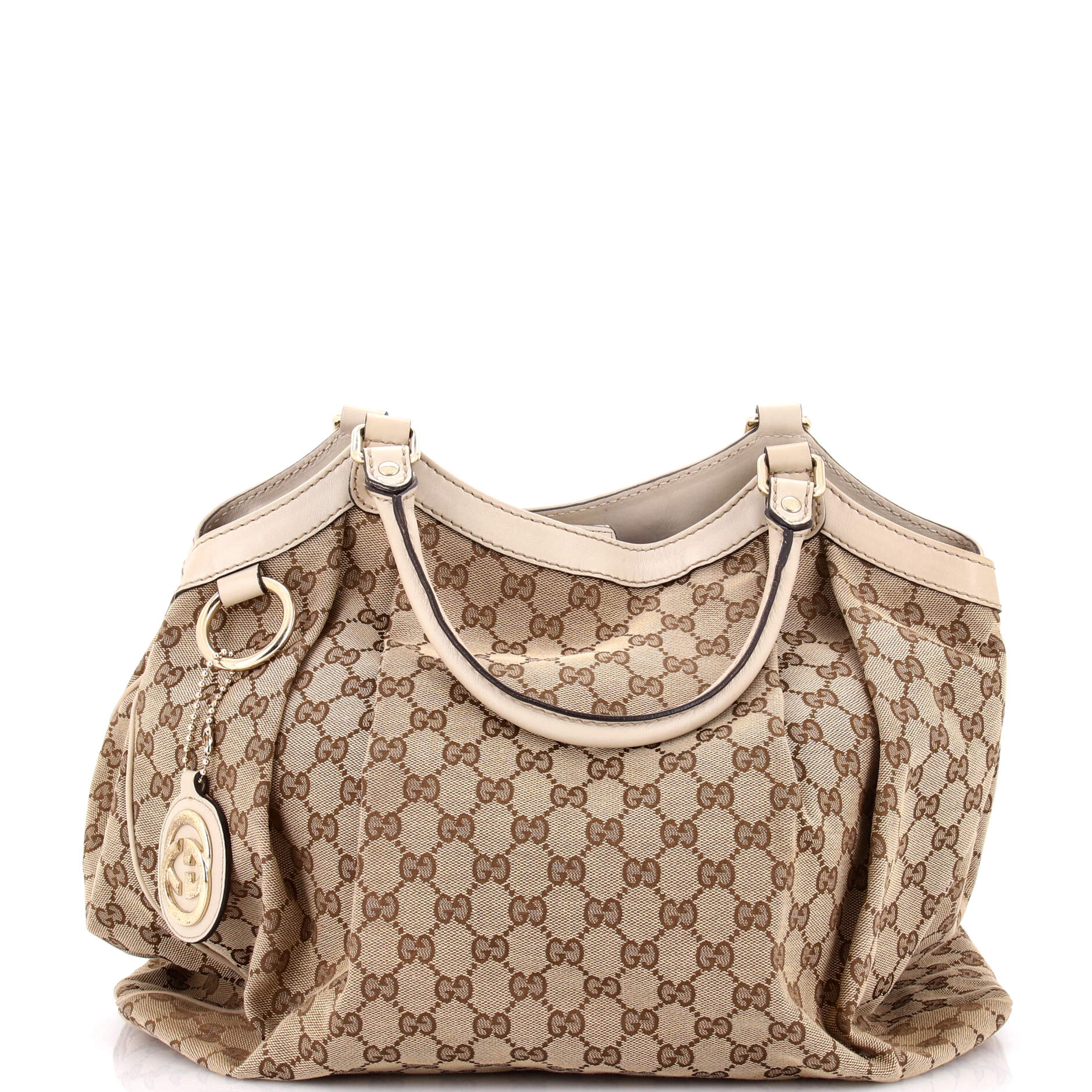 Sukey Tote GG Canvas with Leather Large