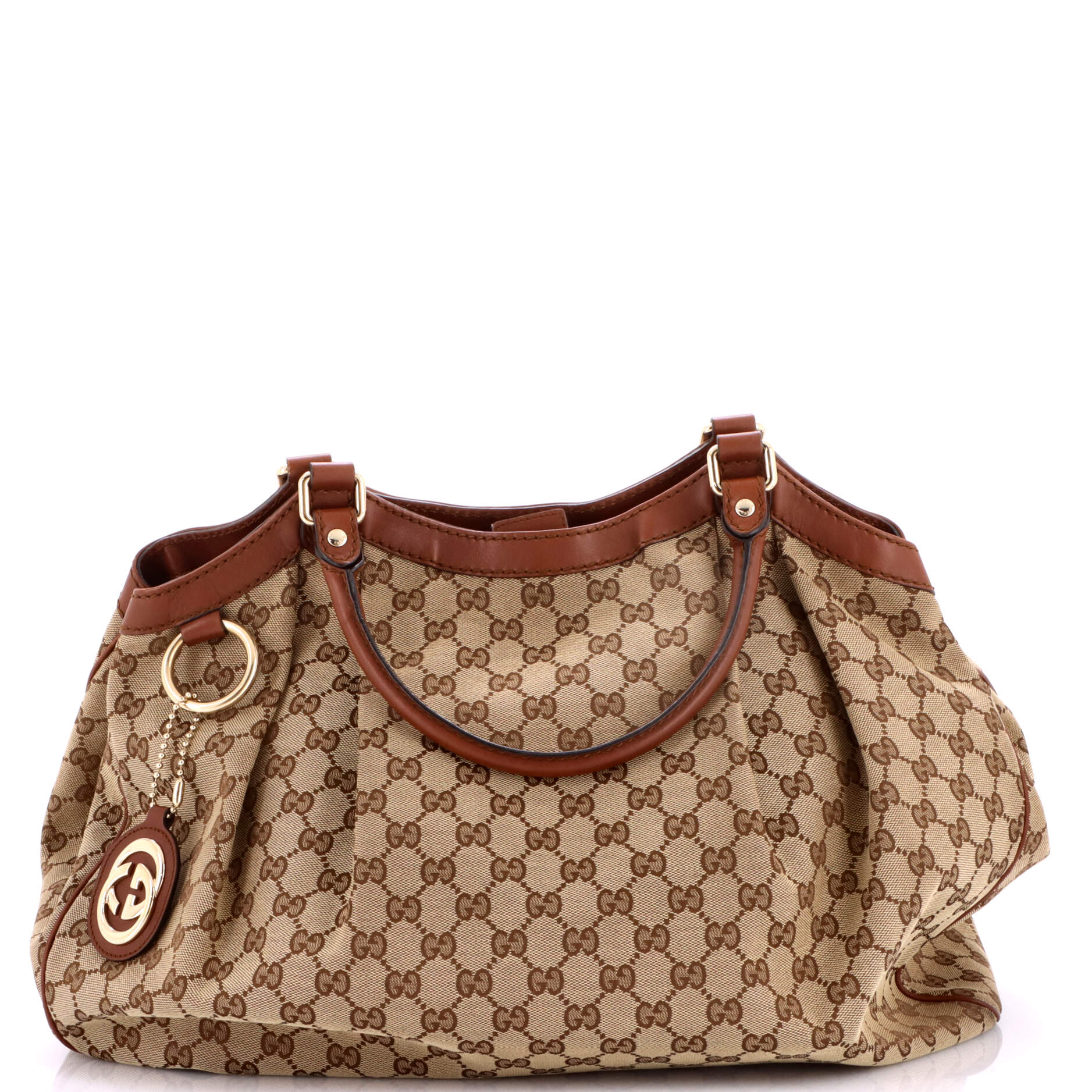 Sukey Tote GG Canvas with Leather Large
