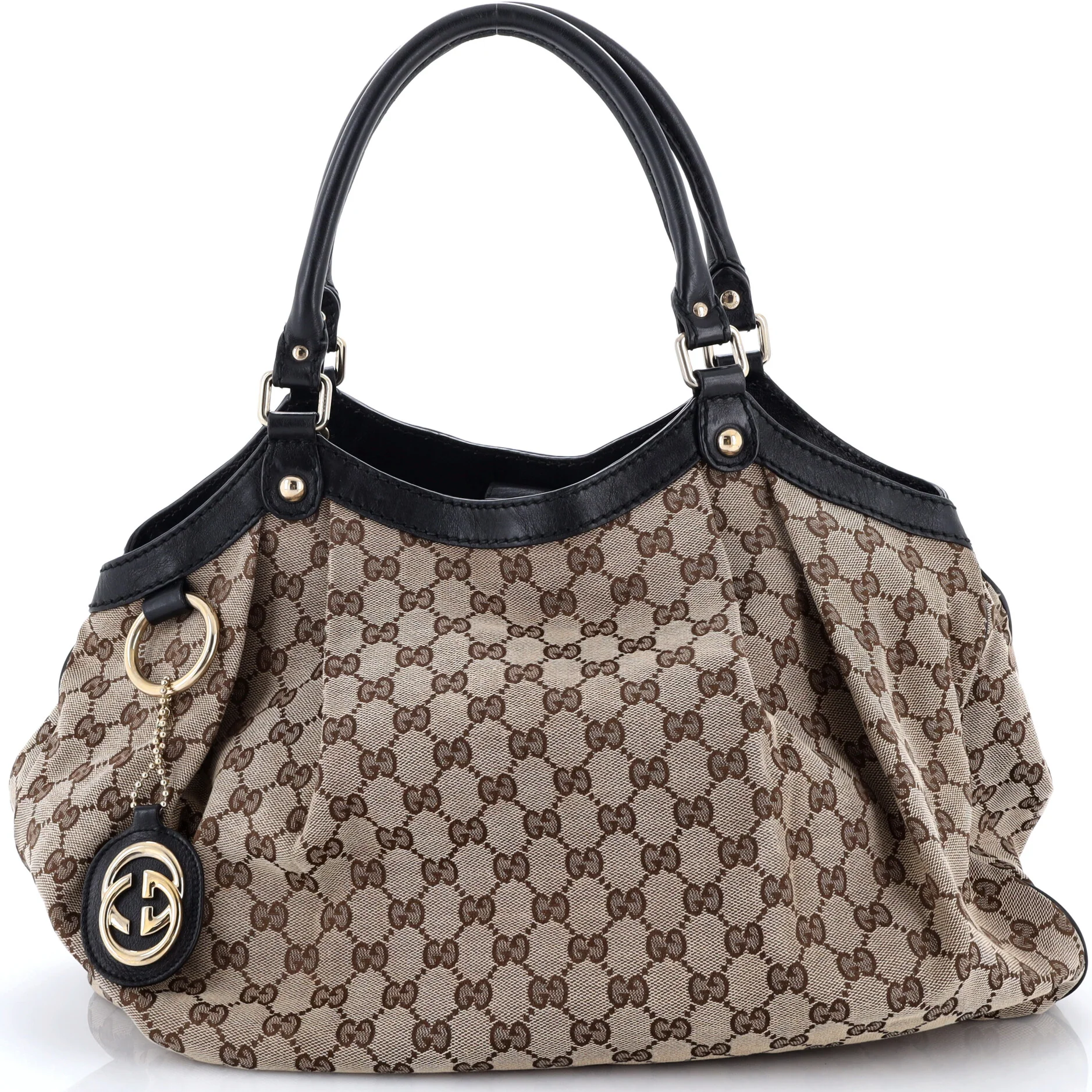Sukey Tote GG Canvas with Leather Large