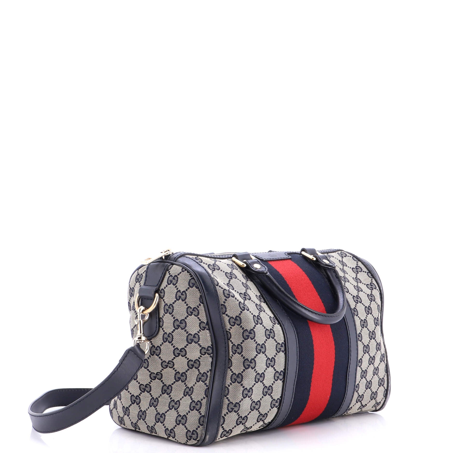 Vintage Web Boston Bag GG Canvas Medium - Image 2