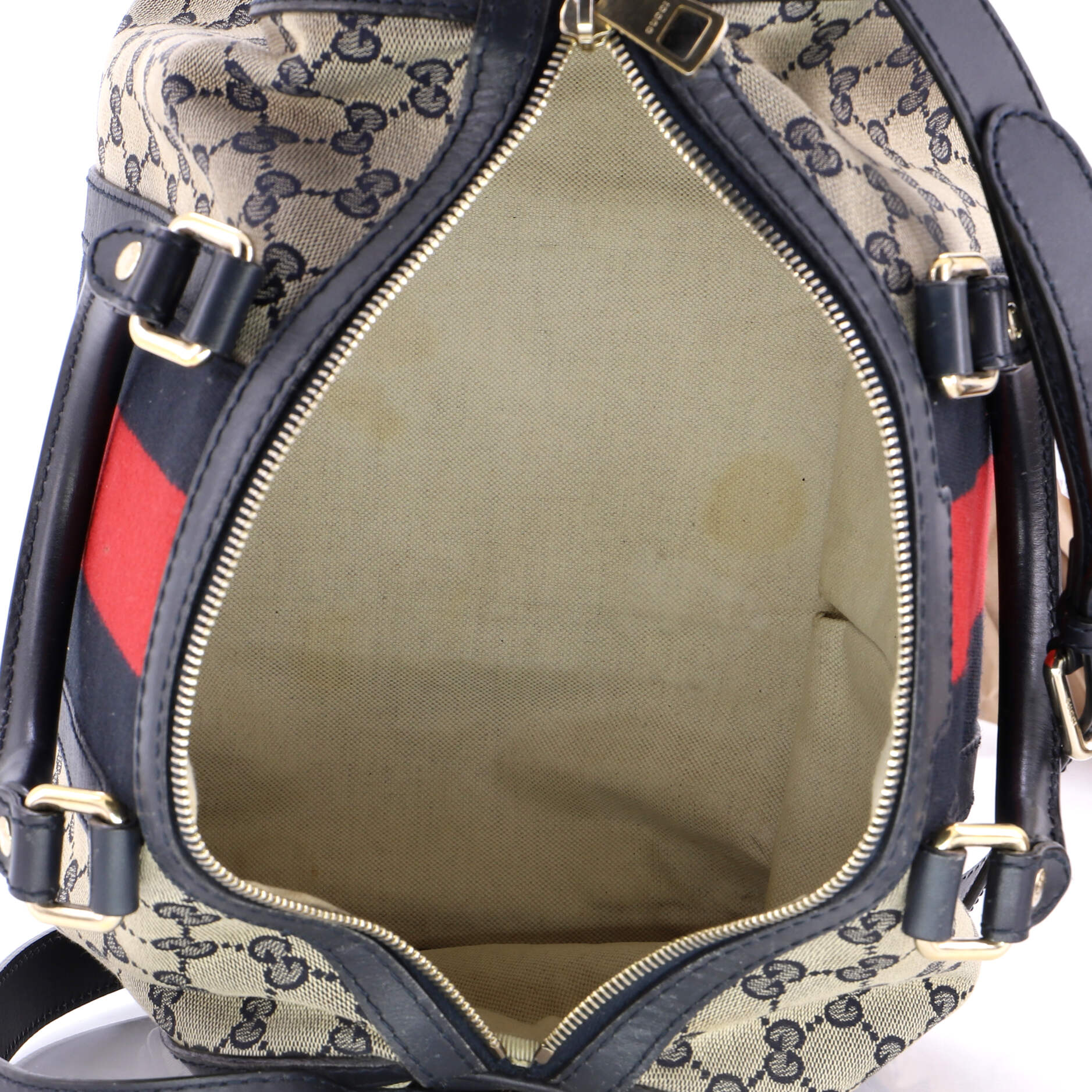 Vintage Web Boston Bag GG Canvas Medium - Image 5
