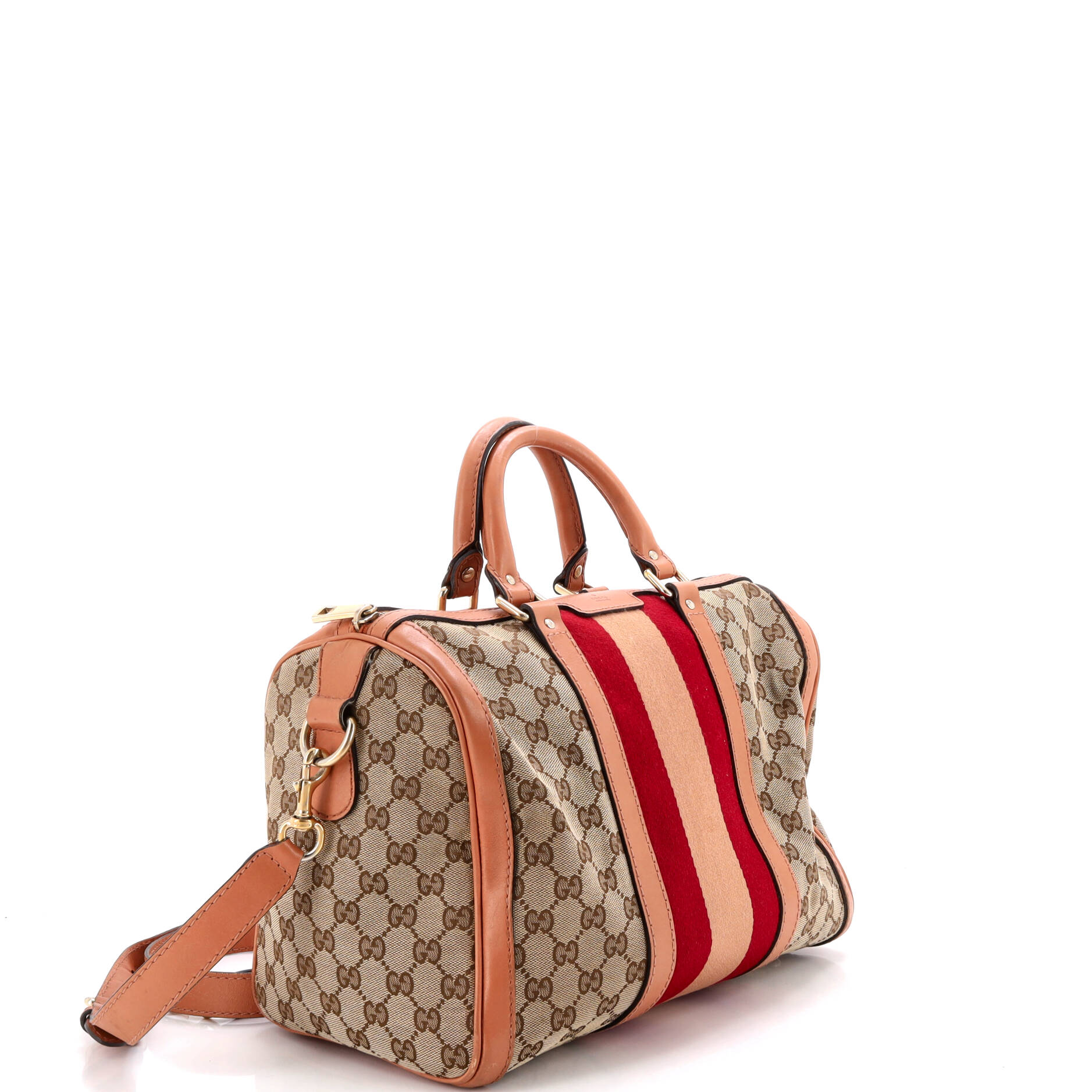 Vintage Web Boston Bag GG Canvas Medium - Image 2