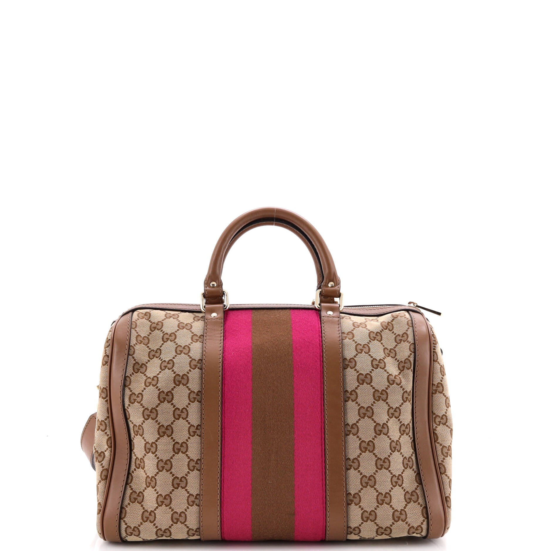 Vintage Web Boston Bag GG Canvas Medium - Image 3