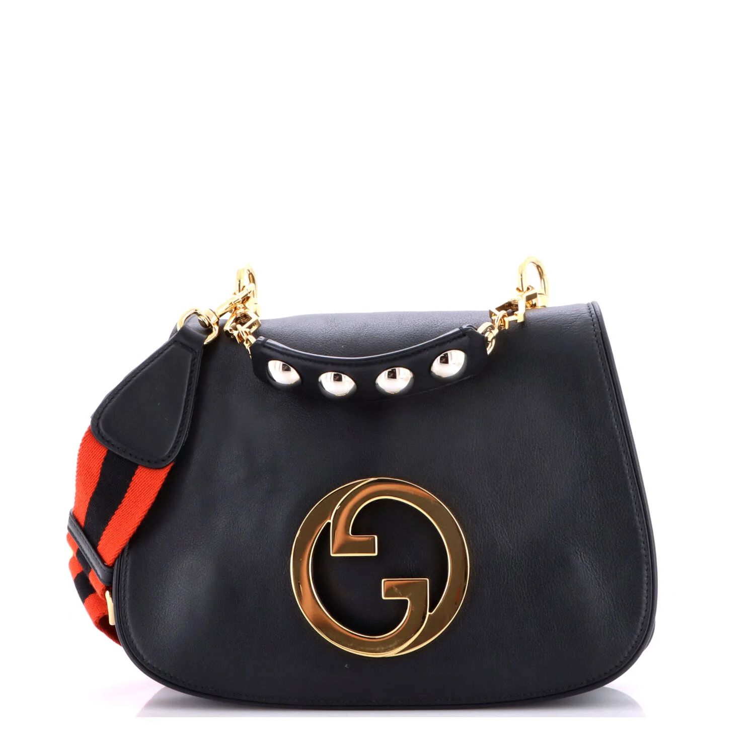 Web Blondie Shoulder Flap Bag Leather Medium