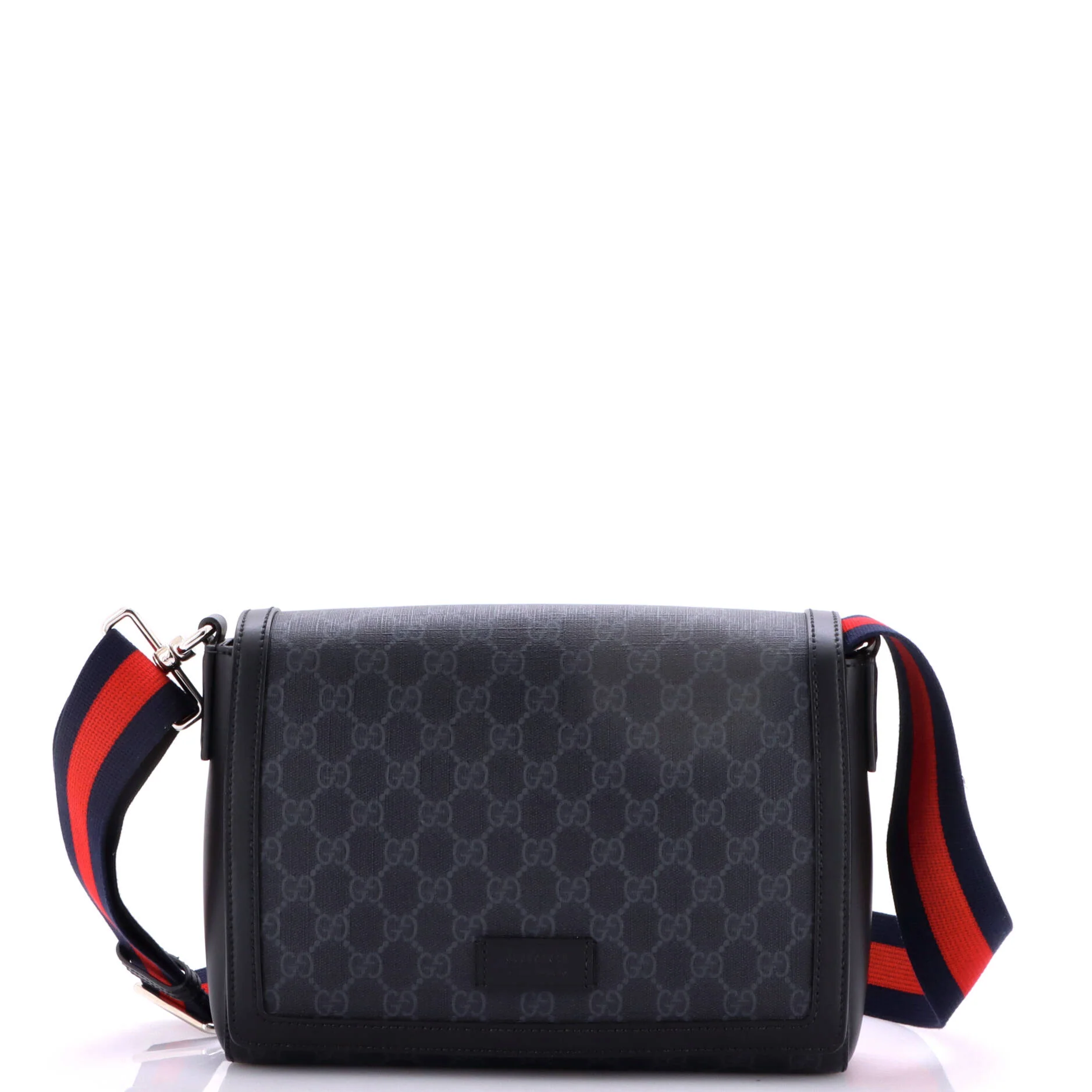 Web Strap Flap Messenger Bag GG Coated Canvas Small
