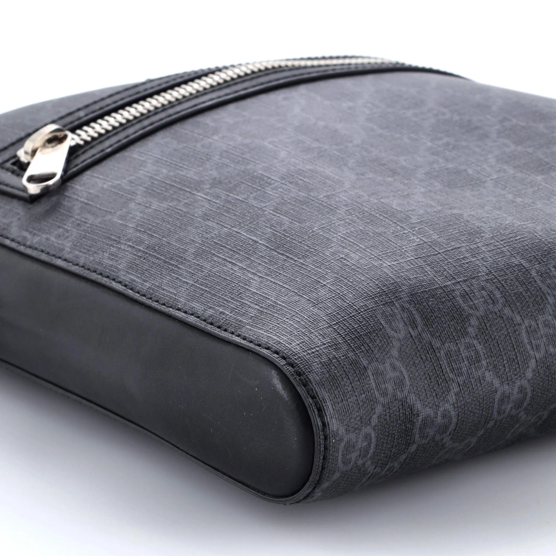 Web Strap Front Zip Messenger Bag GG Coated Canvas Medium - Image 6