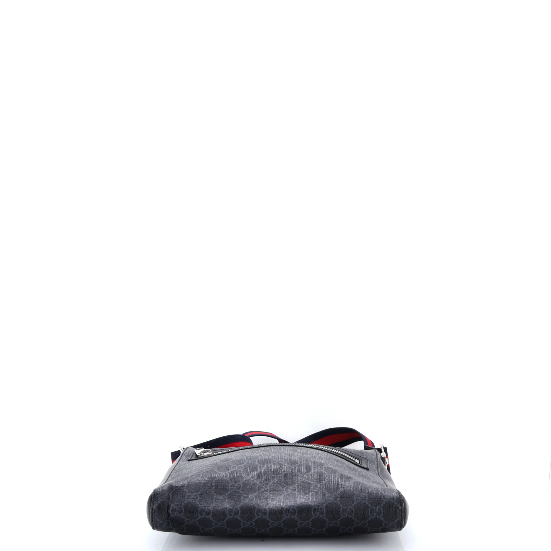 Web Strap Front Zip Messenger Bag GG Coated Canvas Medium - Image 4