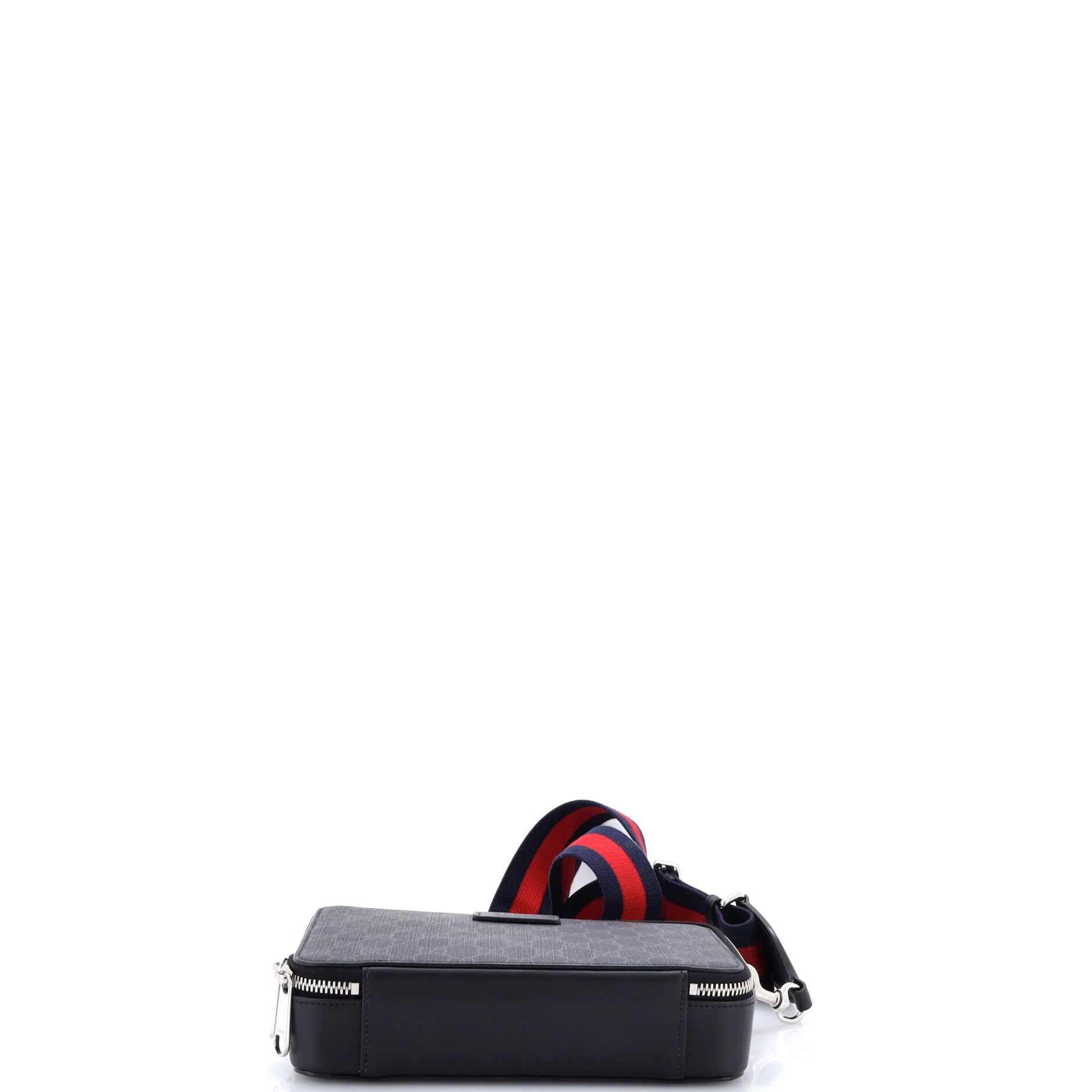 Web Strap Zip Around Camera Crossbody Bag GG Coated Canvas - Image 4