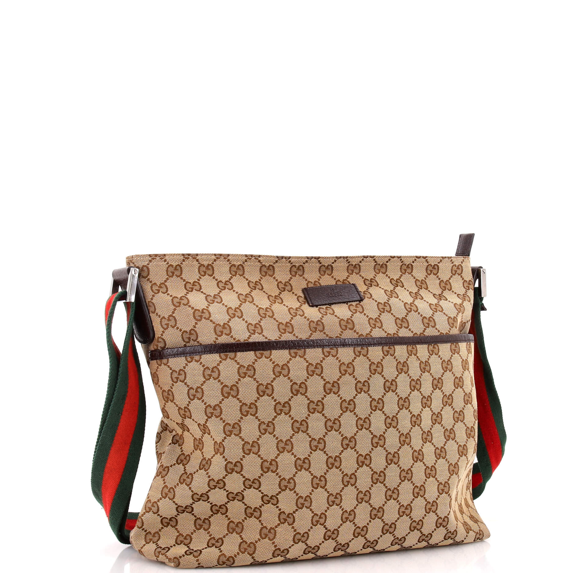 Web Strap Zip Messenger Bag GG Canvas Medium - Image 2