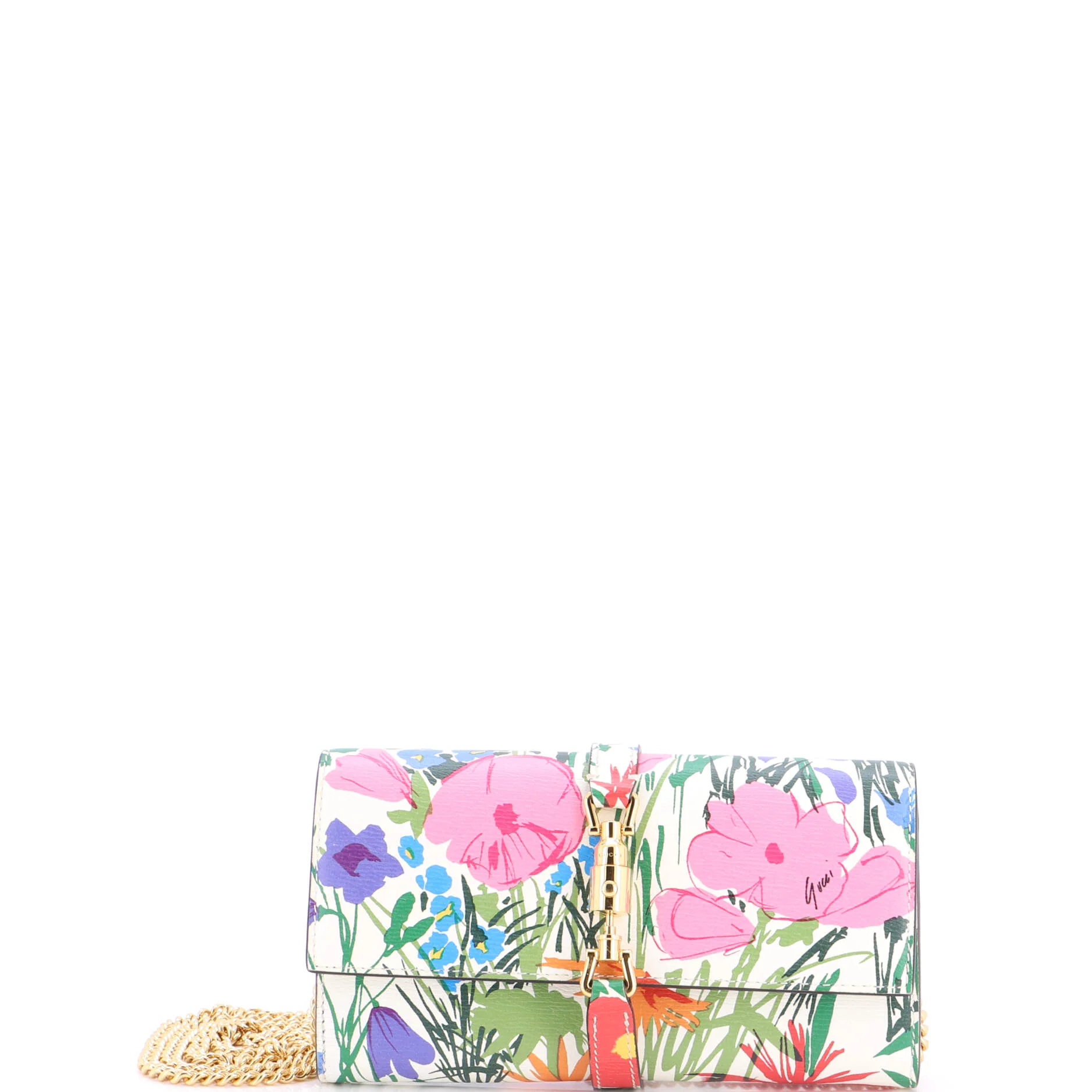 x Ken Scott Jackie 1961 Chain Wallet Printed Leather