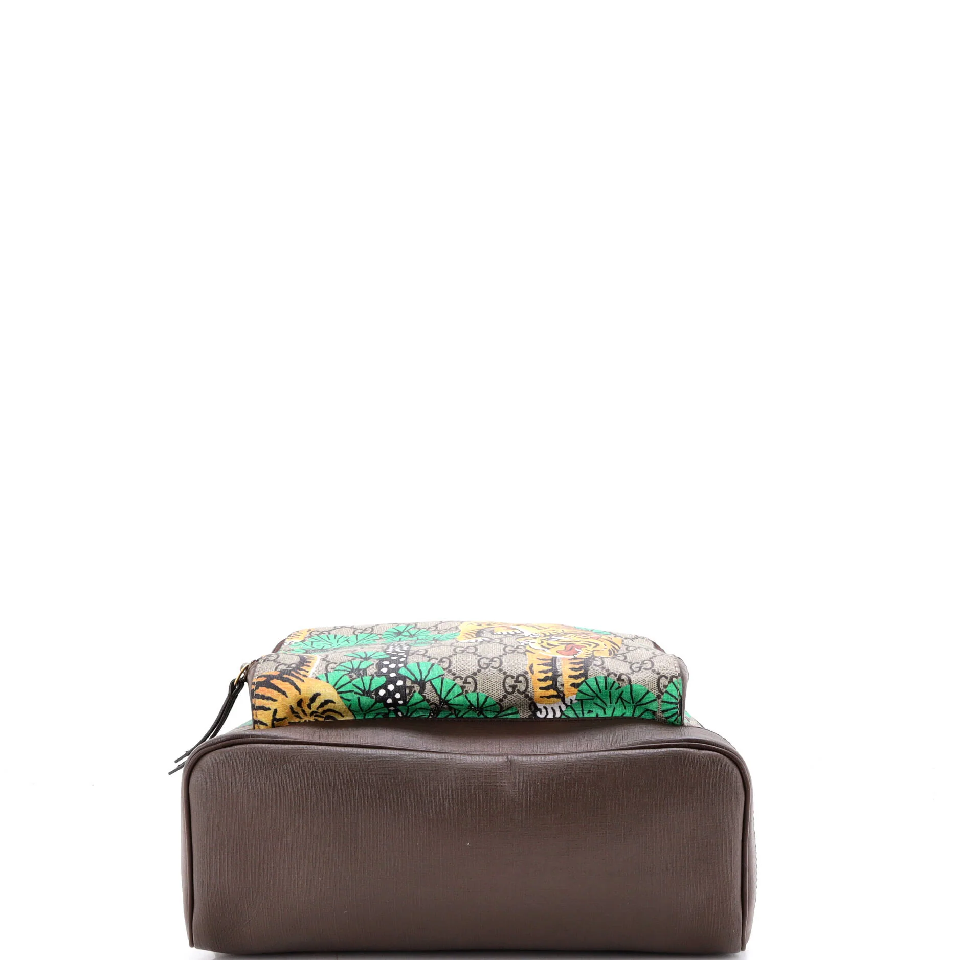 Zip Pocket Backpack Bengal Print GG Coated Canvas Medium - Image 4