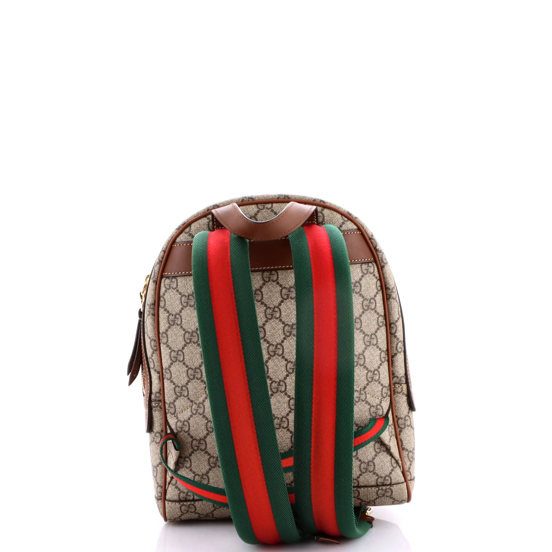 Zip Pocket Backpack Embroidered GG Coated Canvas Small - Image 3