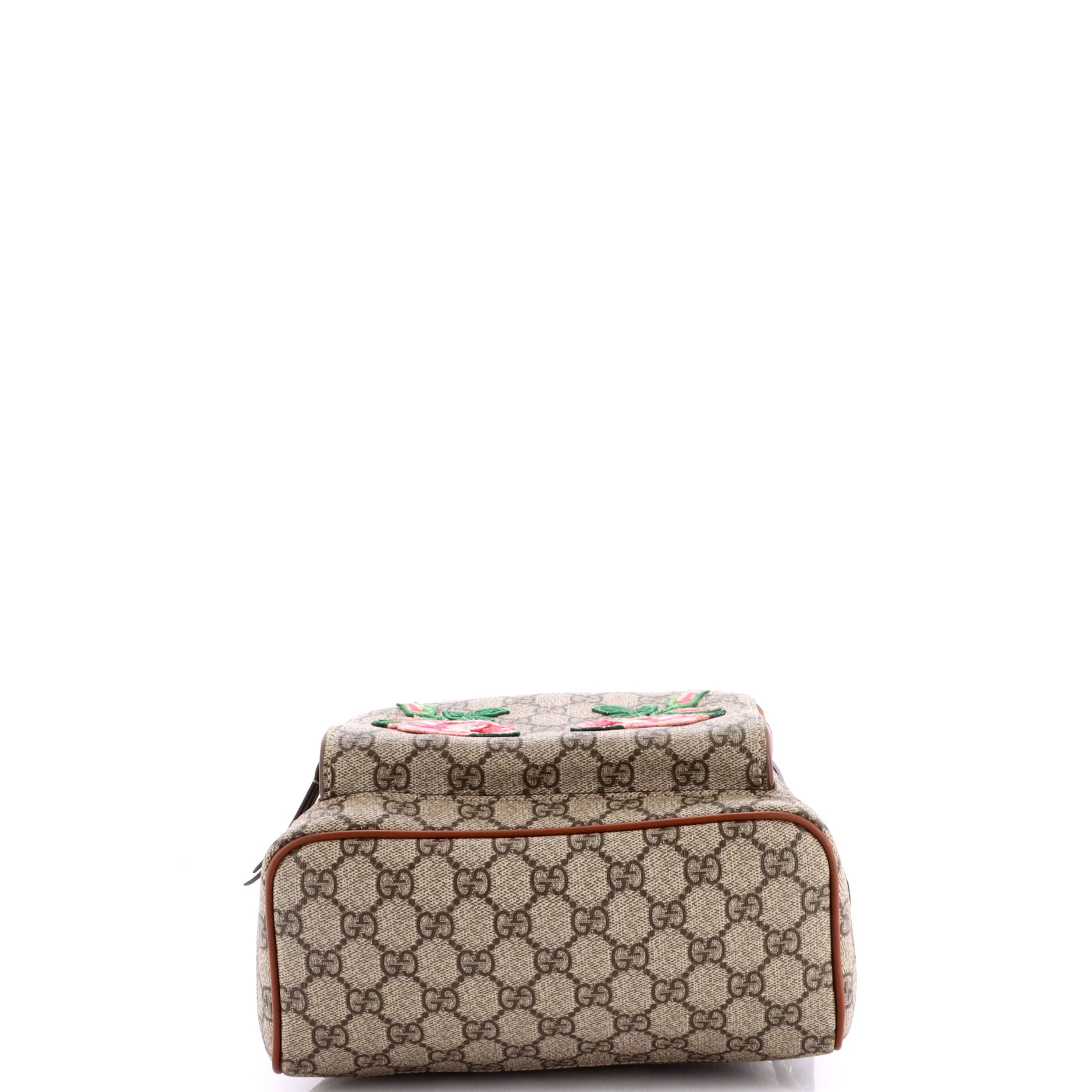 Zip Pocket Backpack Embroidered GG Coated Canvas Small - Image 4