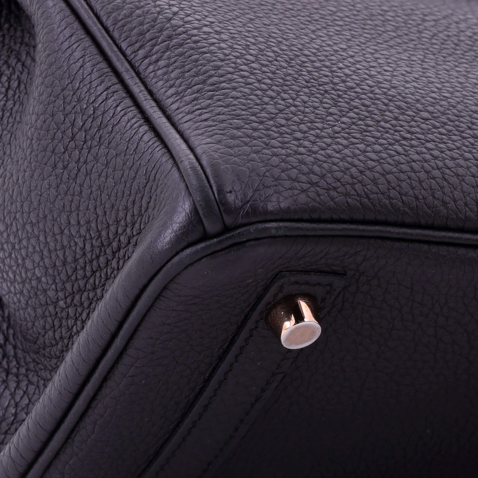 Birkin Handbag Noir Togo with Gold Hardware 25 - Image 8