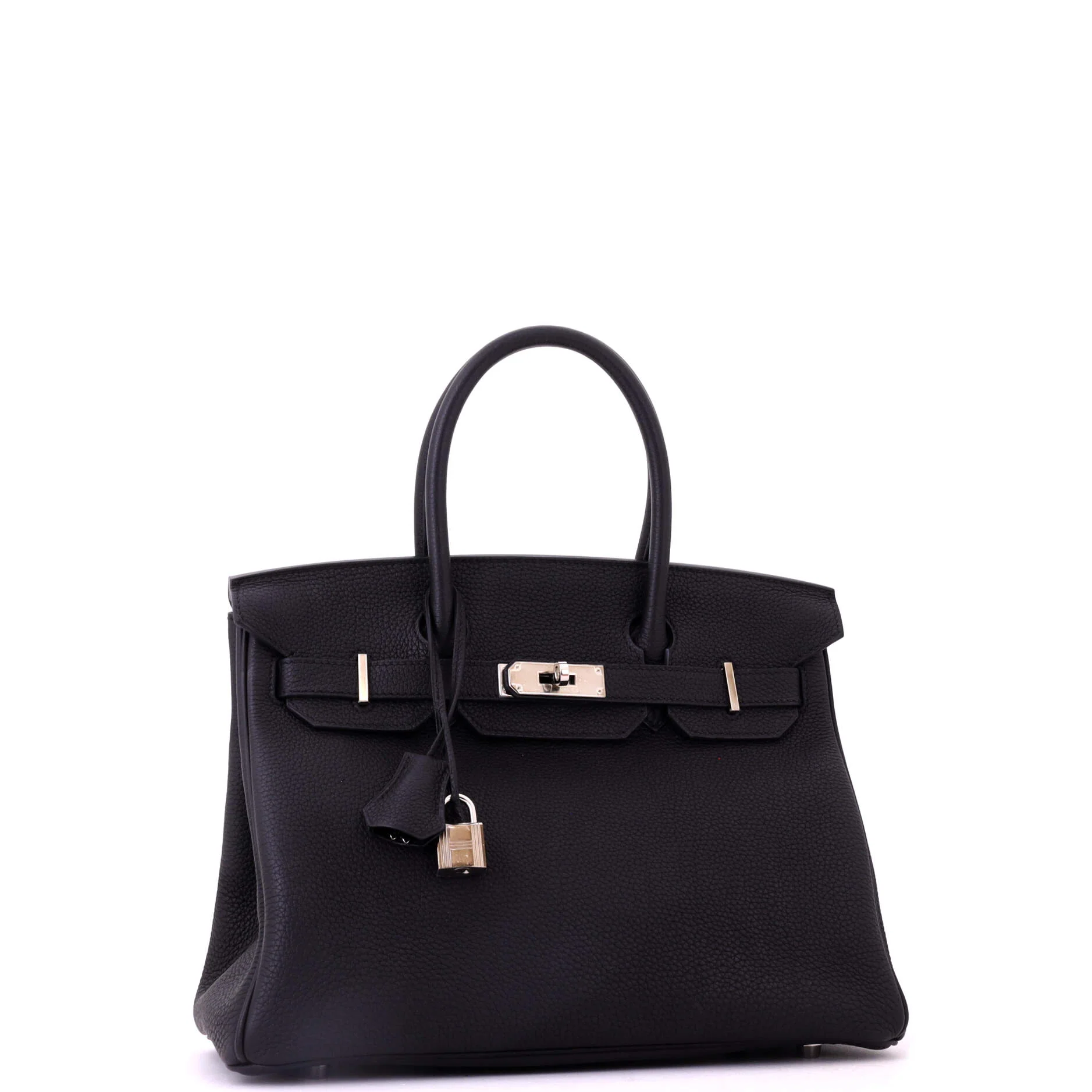 Birkin Handbag Noir Togo with Palladium Hardware 30 - Image 3