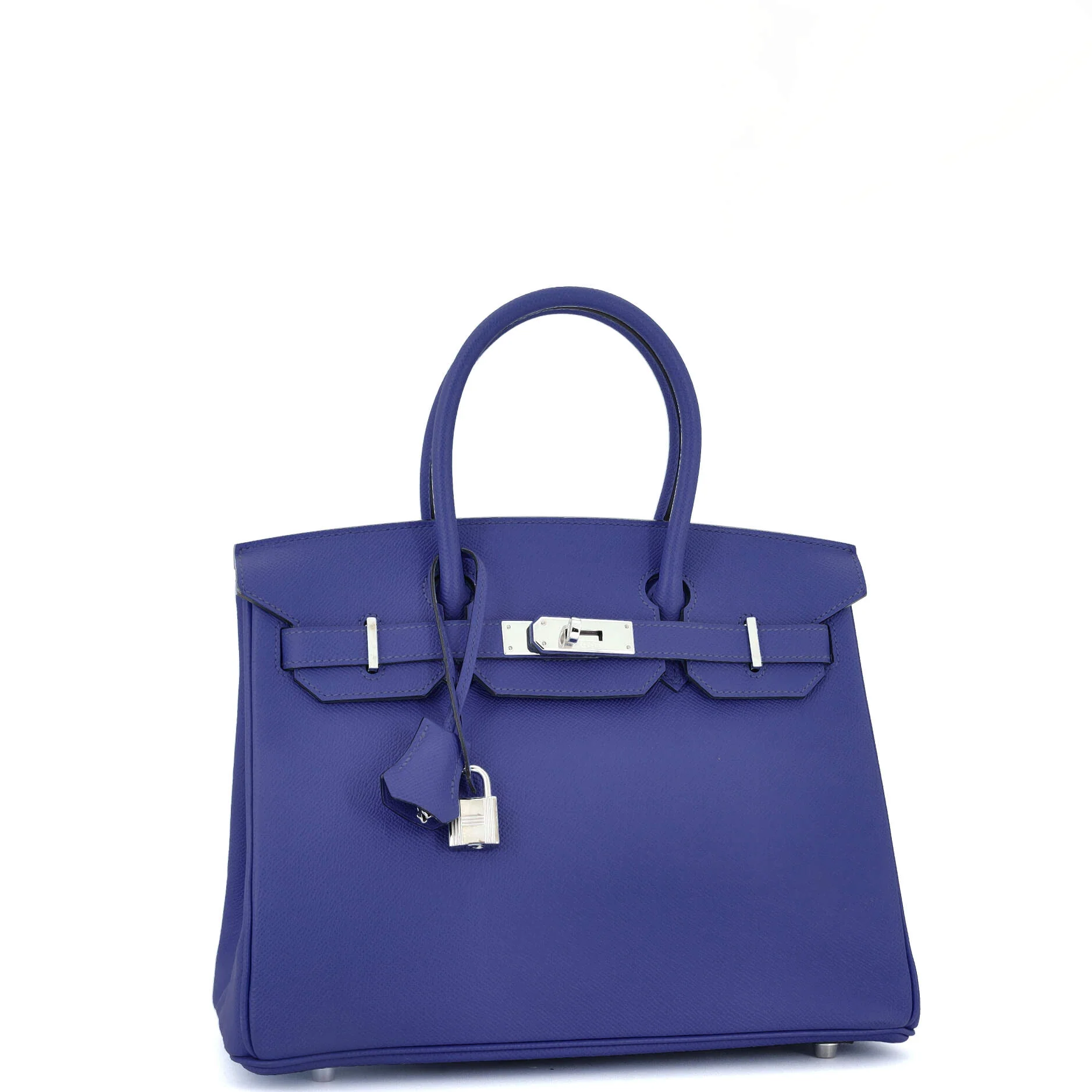 Birkin Handbag Bleu Electrique Epsom with Palladium Hardware 30 - Image 3