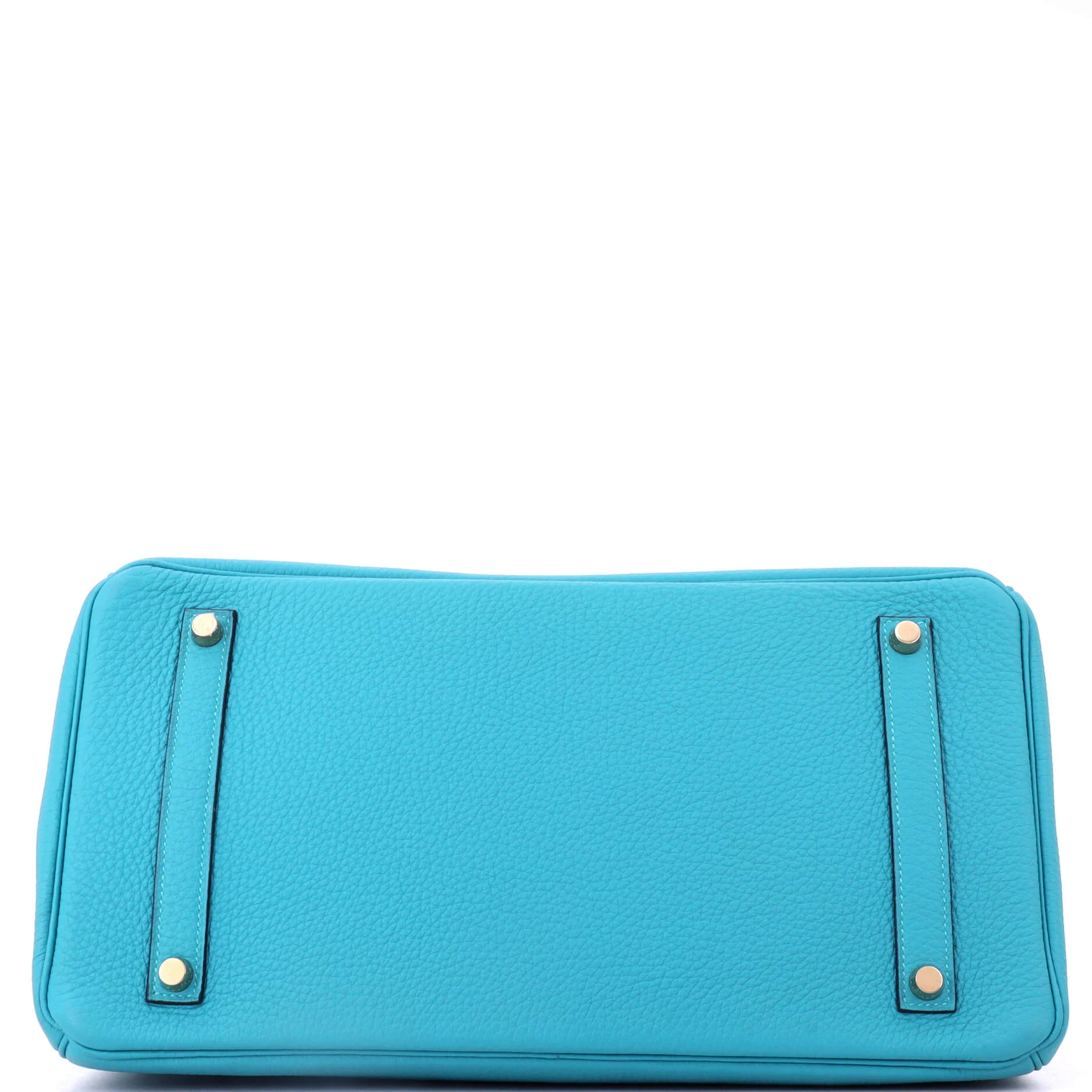 Birkin Handbag Turquoise Togo with Gold Hardware 35 - Image 4