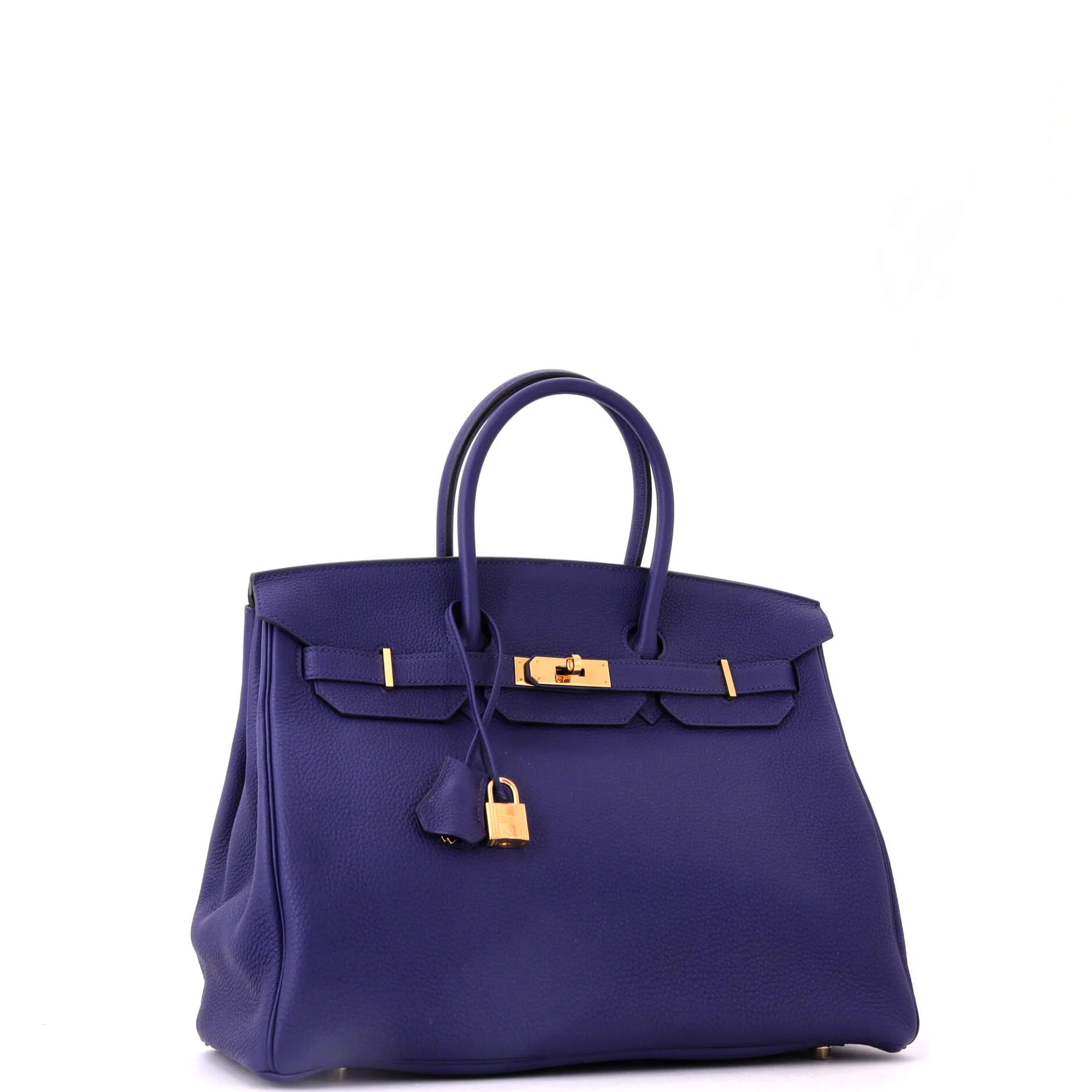 Birkin Handbag Bleu Encre Togo with Gold Hardware 35 - Image 2
