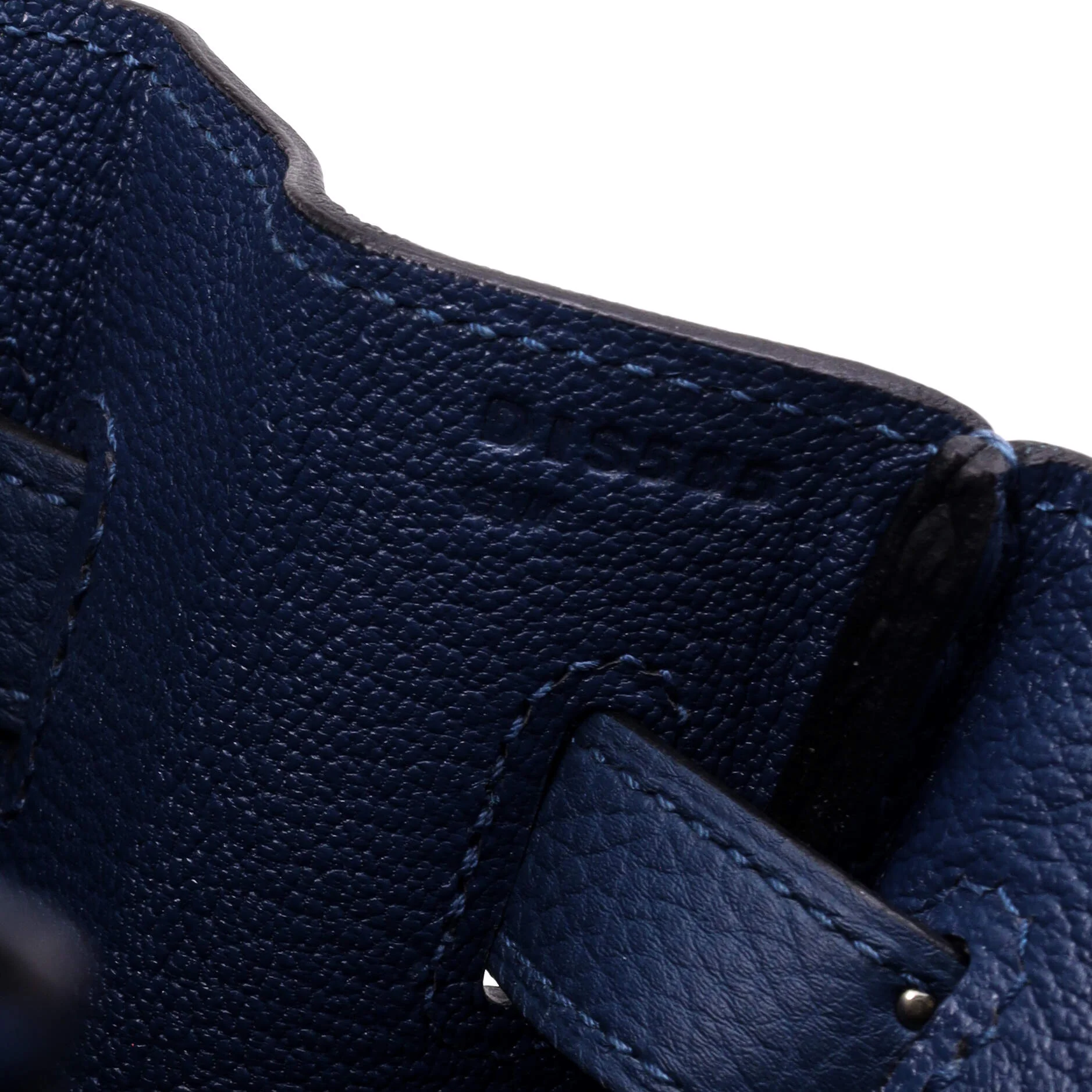 Birkin Handbag Deep Blue Togo with Palladium Hardware 30 - Image 8