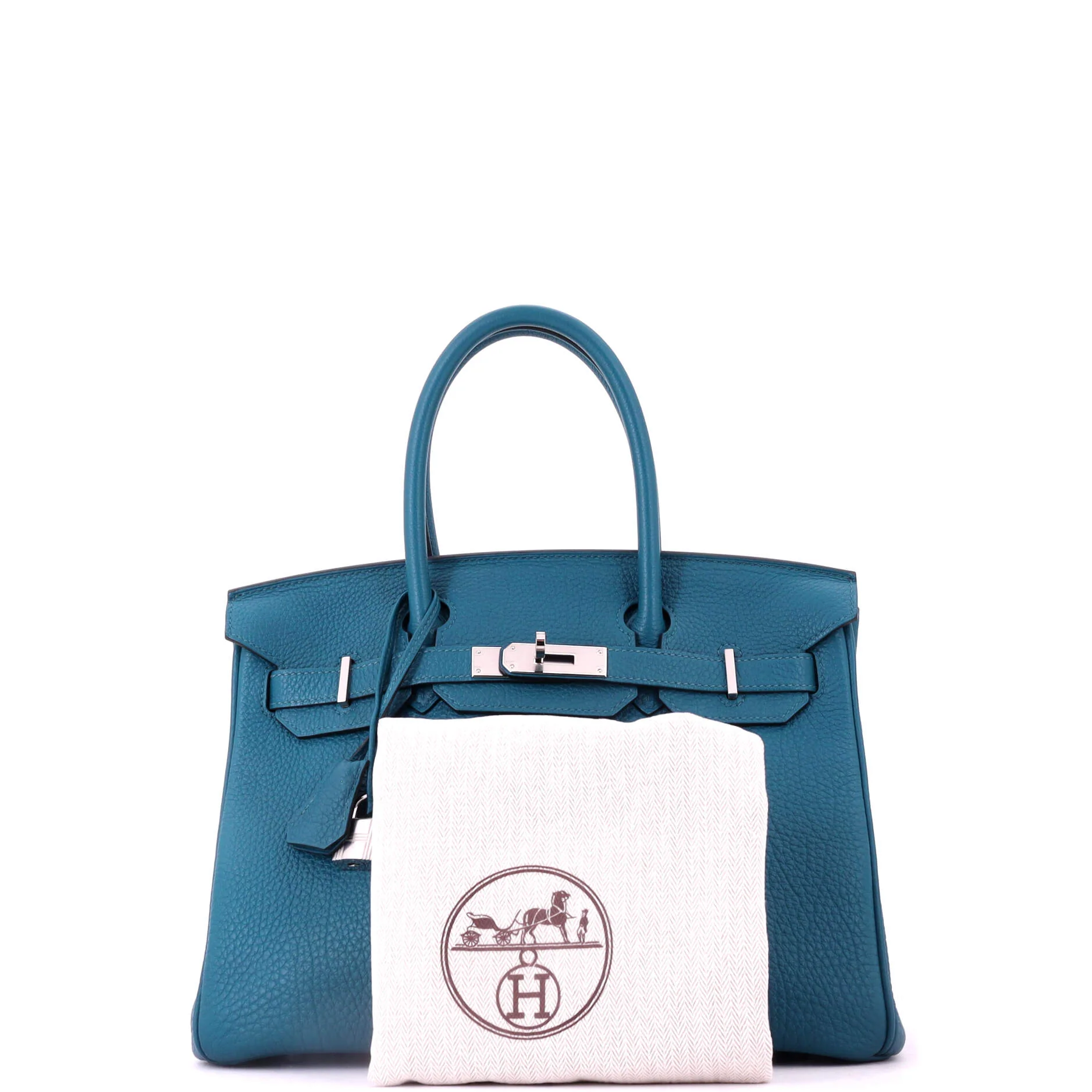 Birkin Handbag Colvert Togo with Palladium Hardware 30 - Image 2
