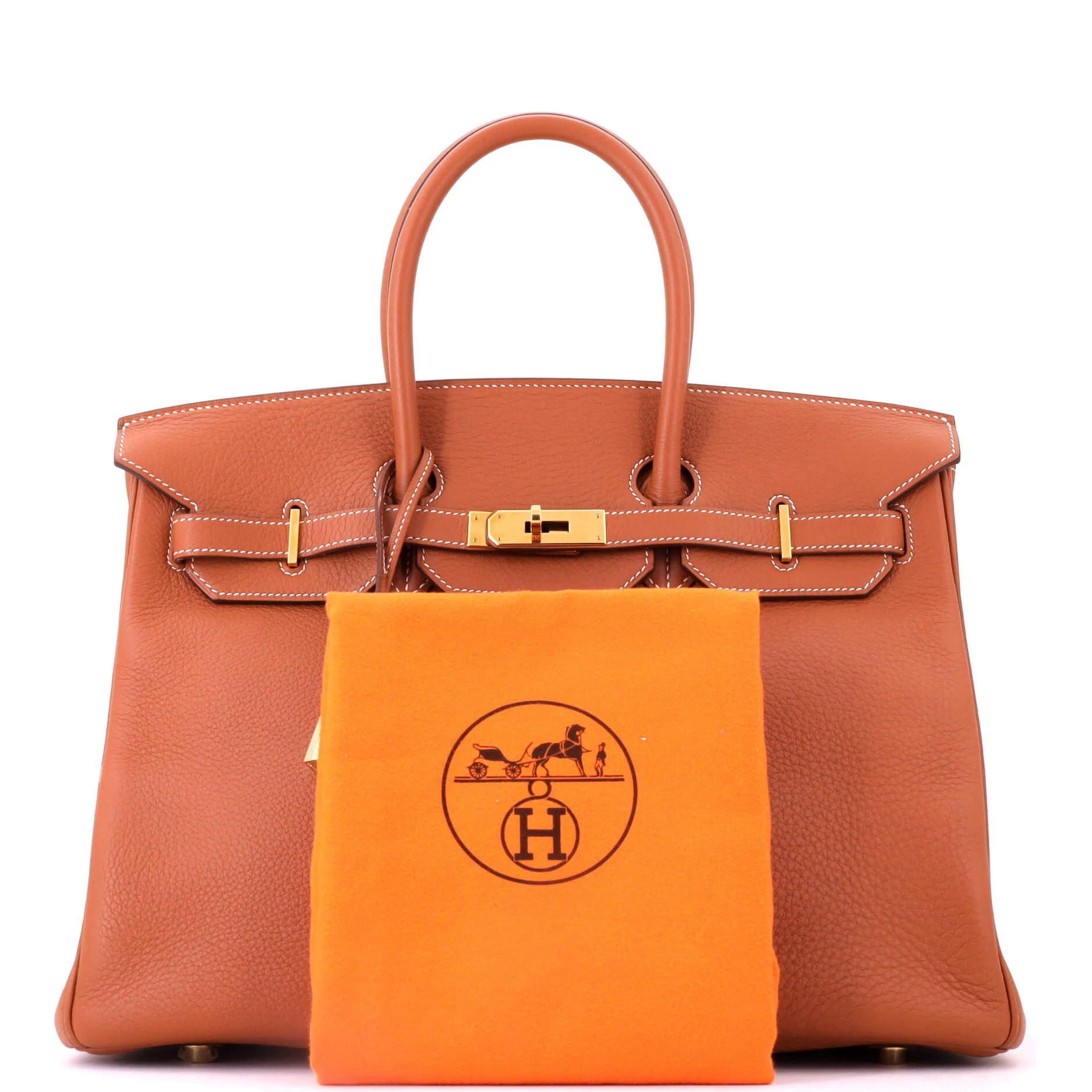 Birkin Handbag Etrusque Clemence with Gold Hardware 35 - Image 2