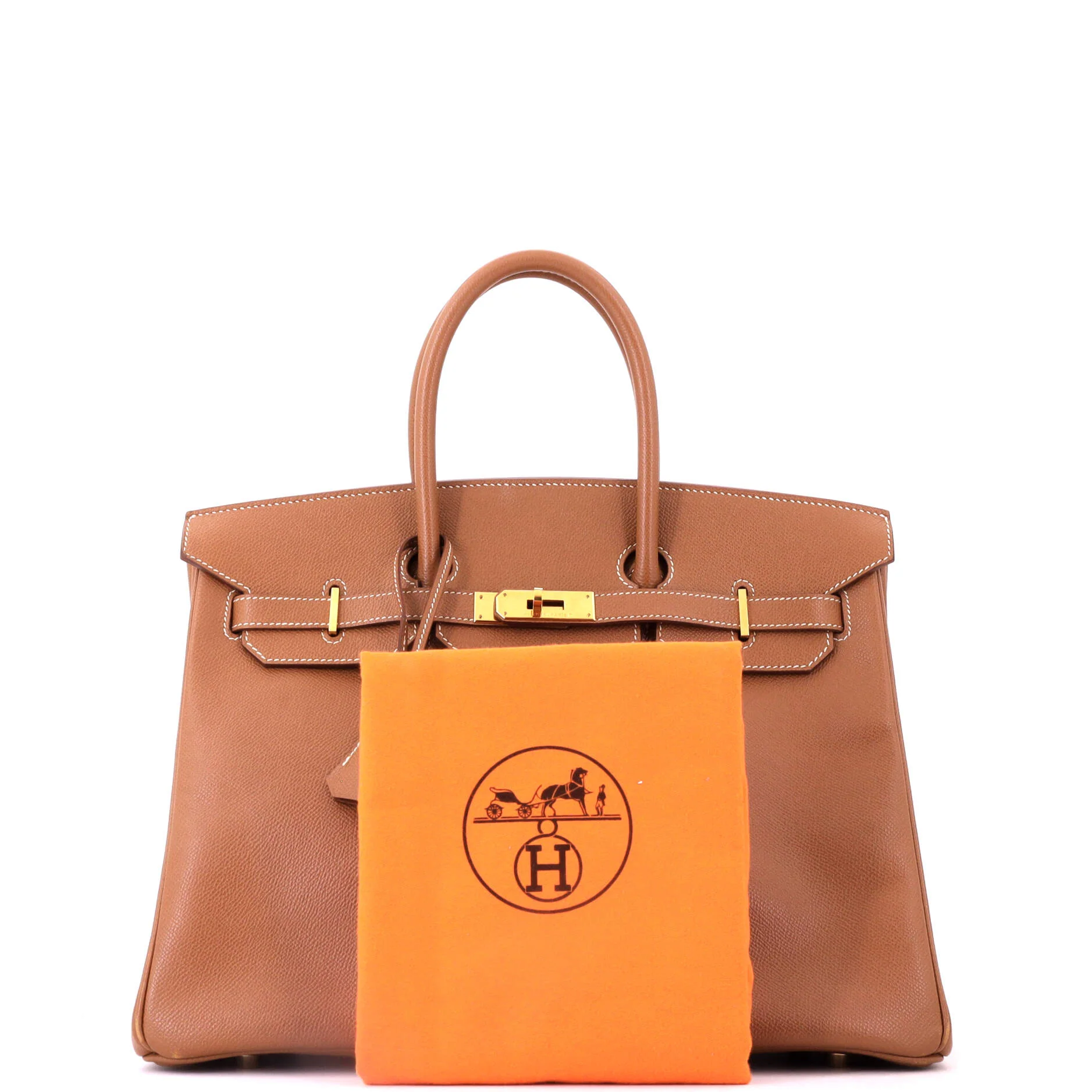 Birkin Handbag Gold Courchevel with Gold Hardware 35 - Image 2