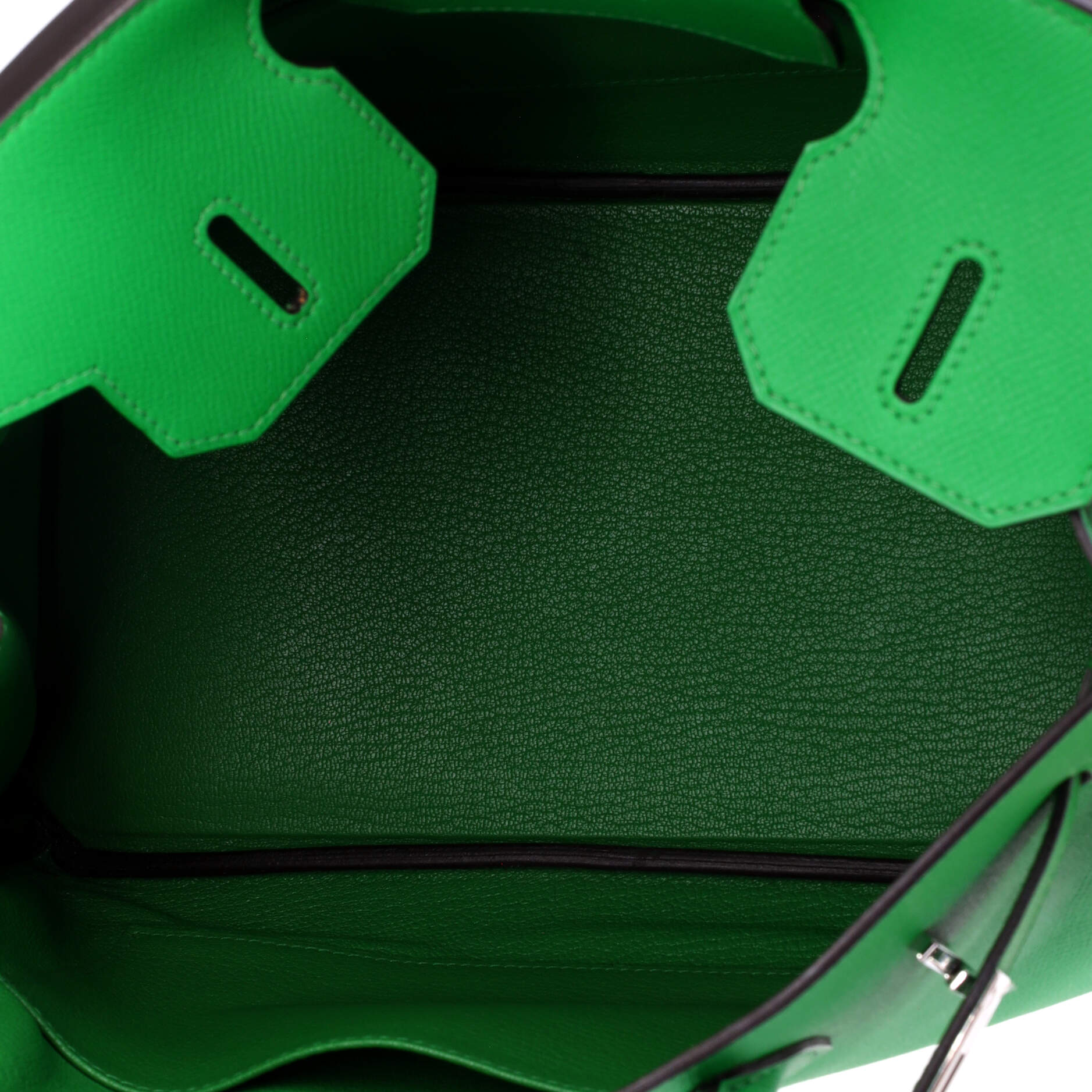Birkin Handbag Bamboo Epsom with Palladium Hardware 30 - Image 6