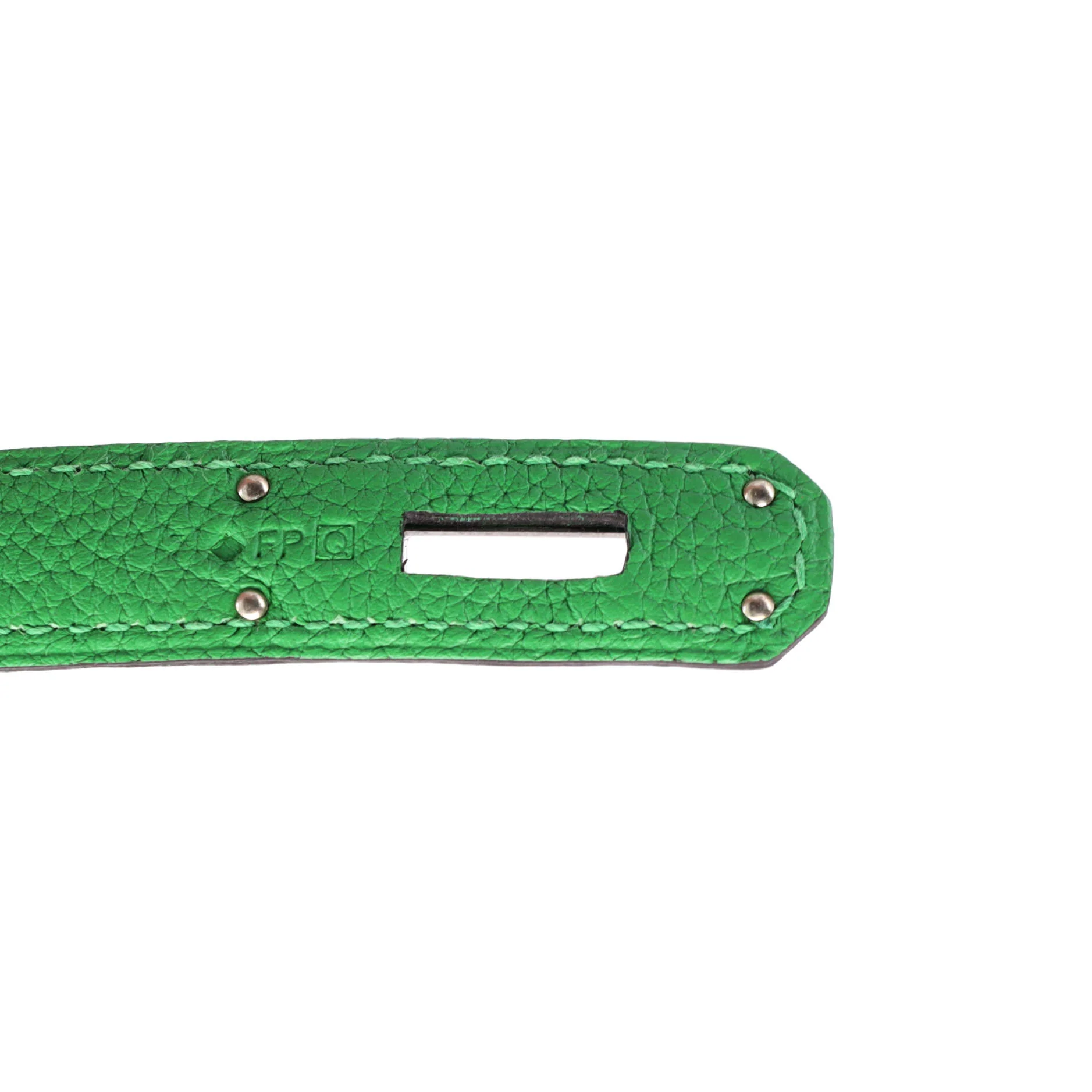 Birkin Handbag Bamboo Togo with Palladium Hardware 35 - Image 7
