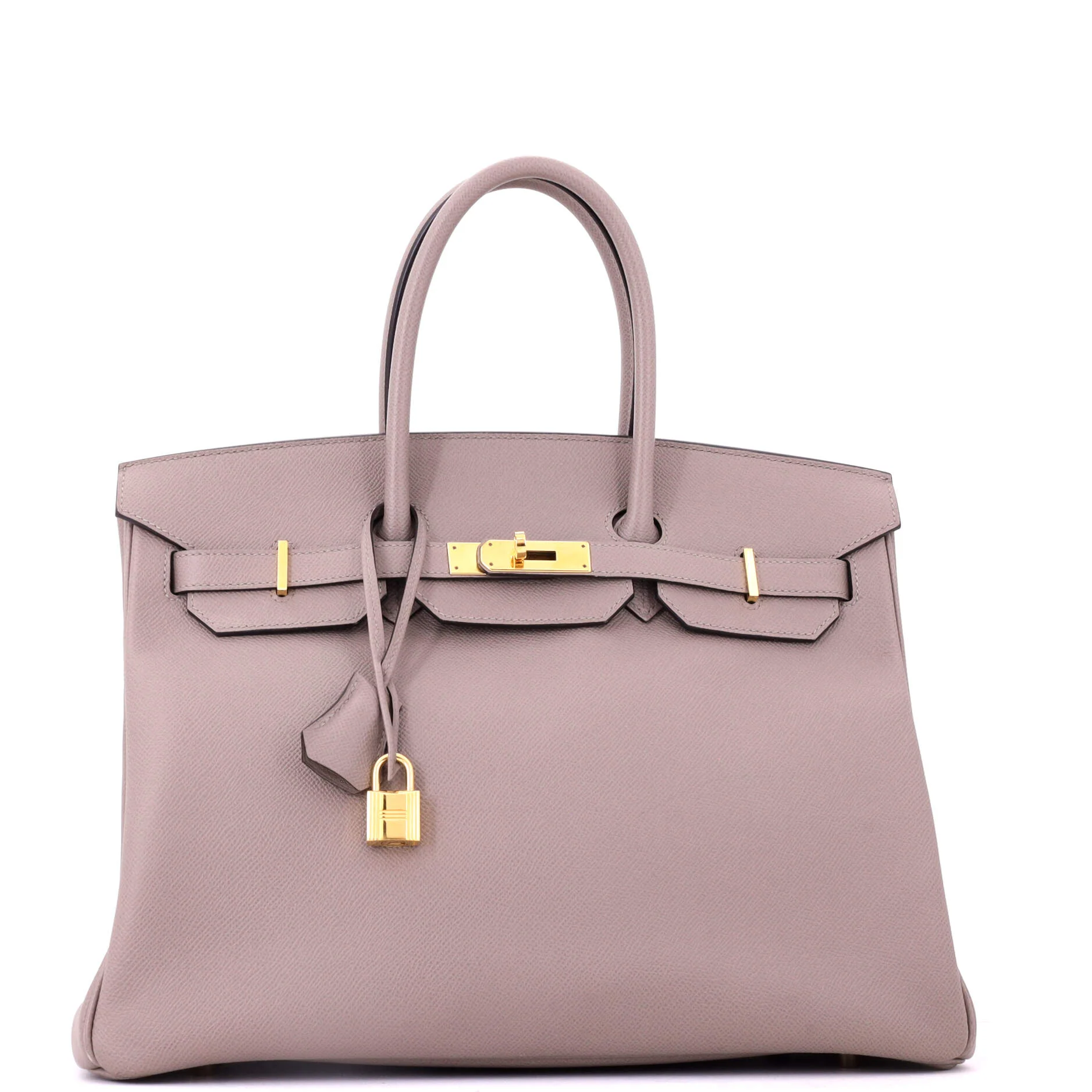 Birkin Handbag Grey Epsom with Gold Hardware 35 - Image 3