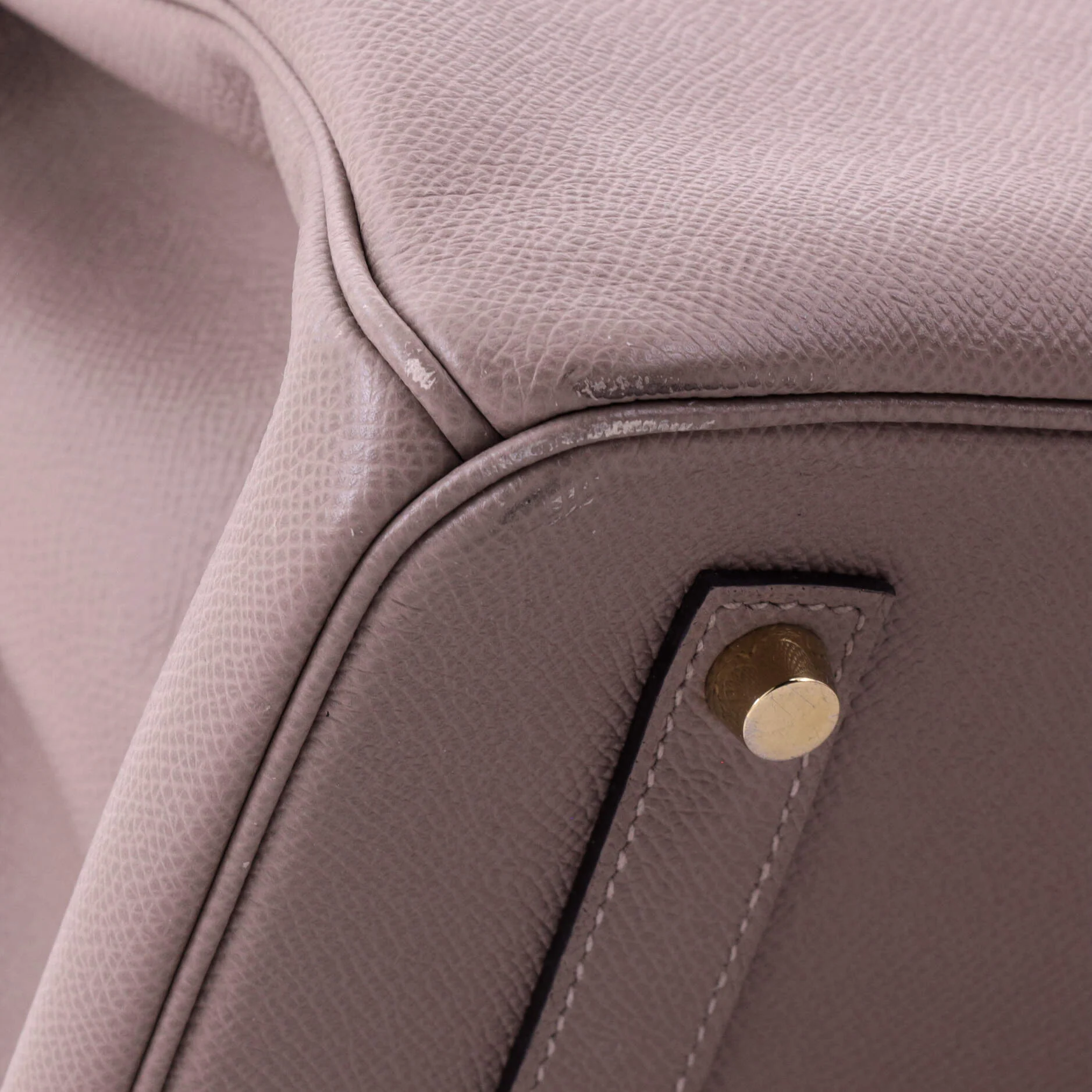 Birkin Handbag Grey Epsom with Gold Hardware 35 - Image 8