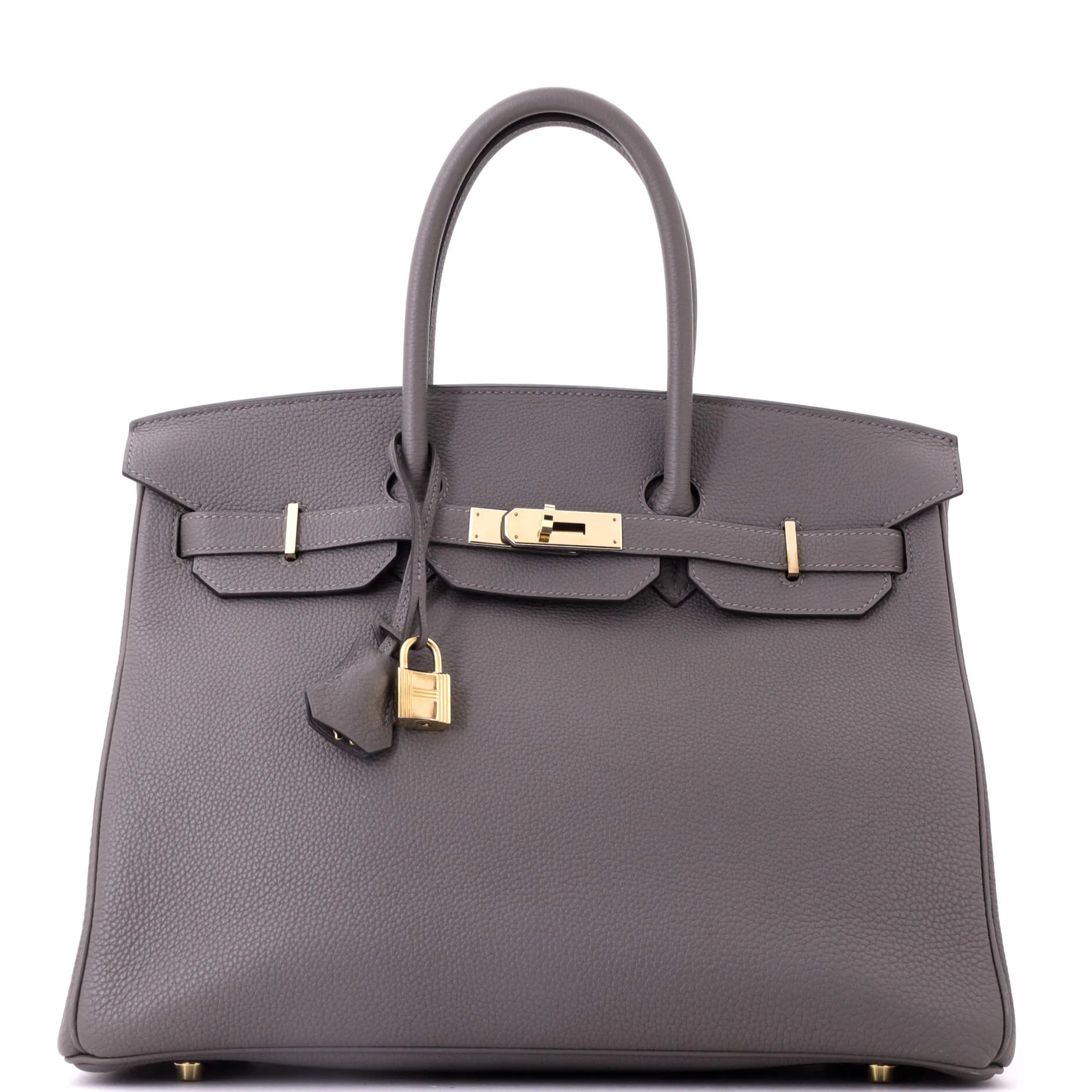 Birkin Handbag Grey Togo with Gold Hardware 35