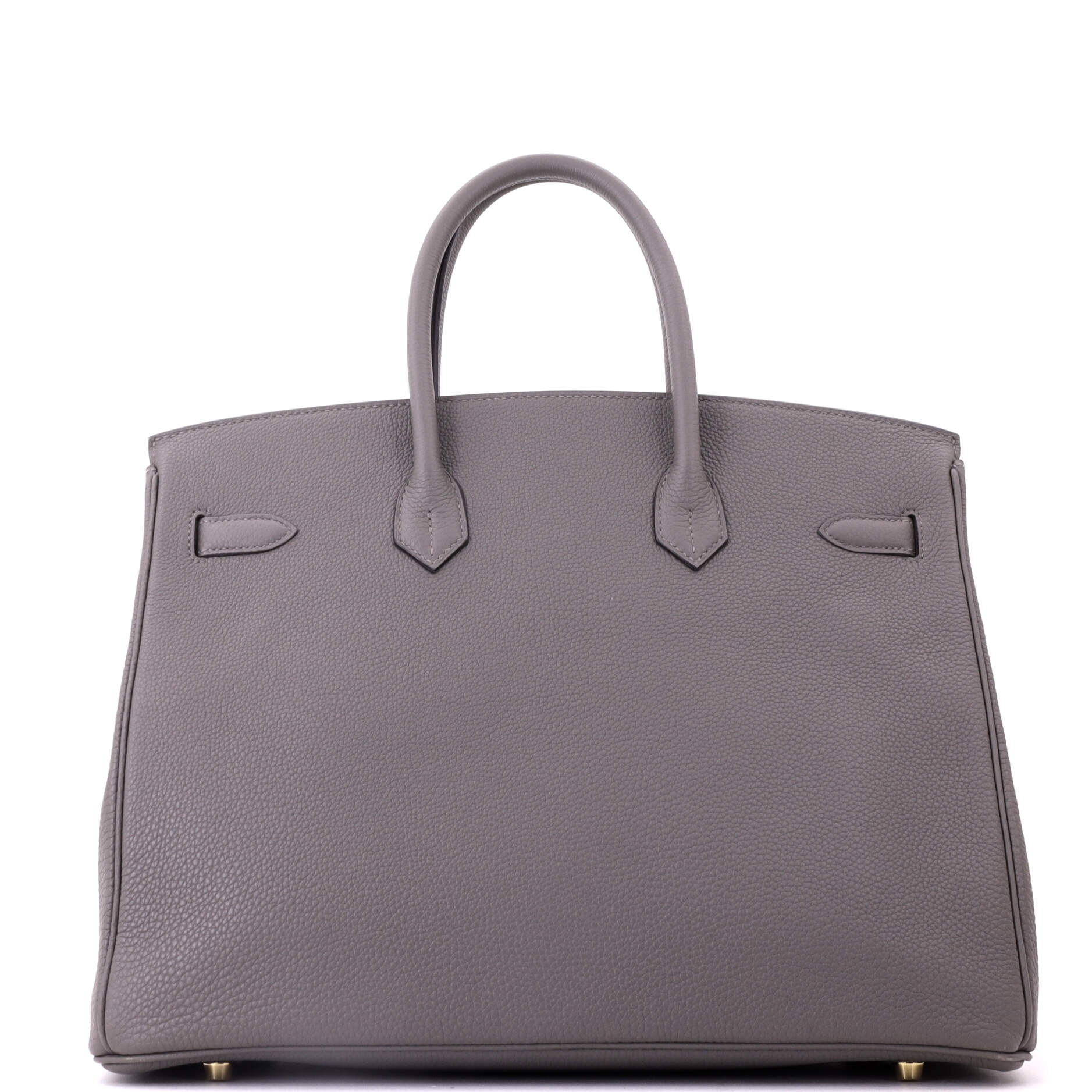 Birkin Handbag Grey Togo with Gold Hardware 35 - Image 4