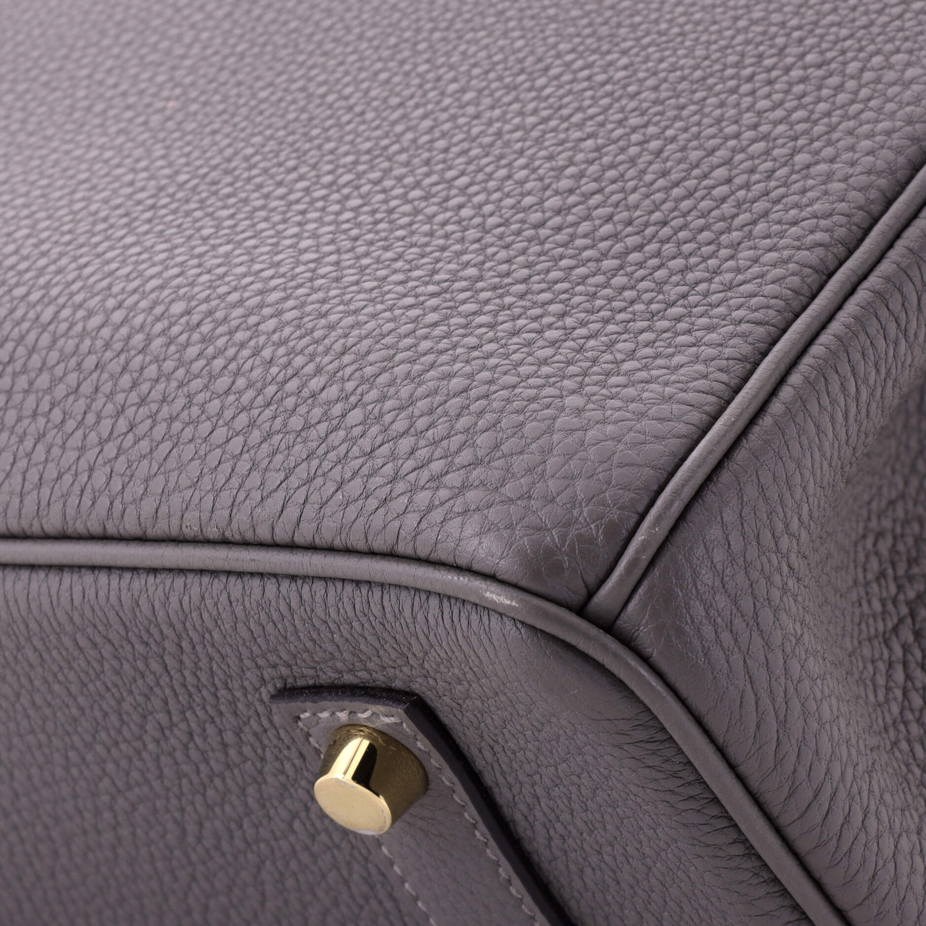 Birkin Handbag Grey Togo with Gold Hardware 35 - Image 8