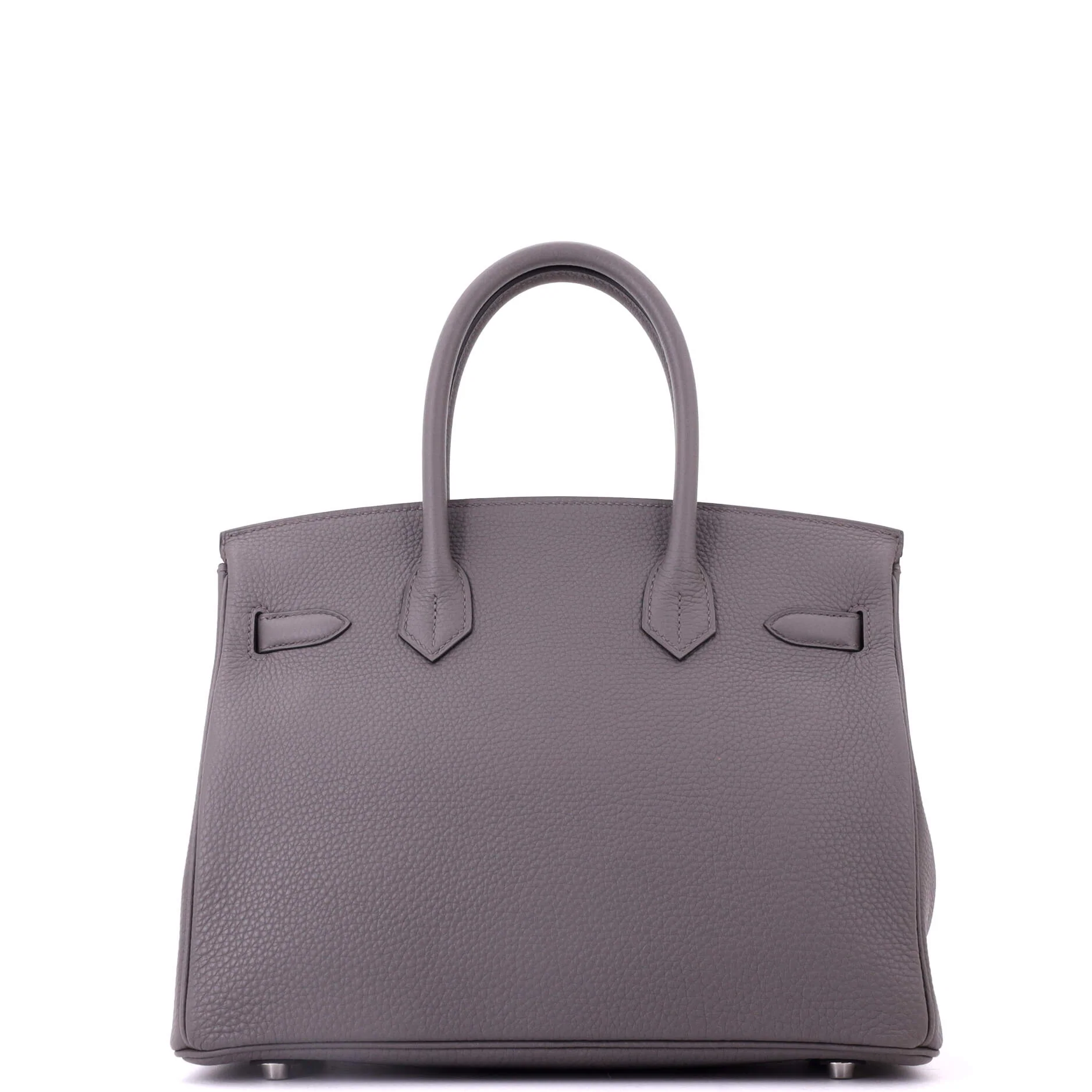 Birkin Handbag Grey Togo with Palladium Hardware 30 - Image 4