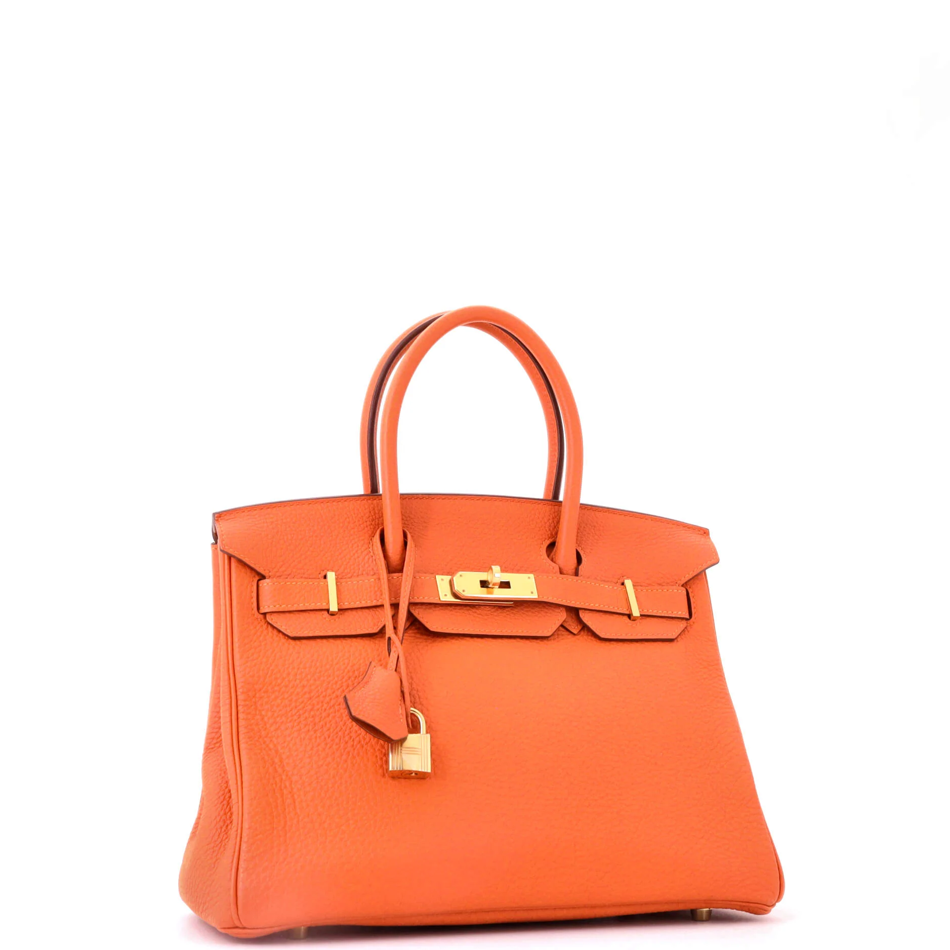 Birkin Handbag Orange H Togo with Gold Hardware 30 - Image 2
