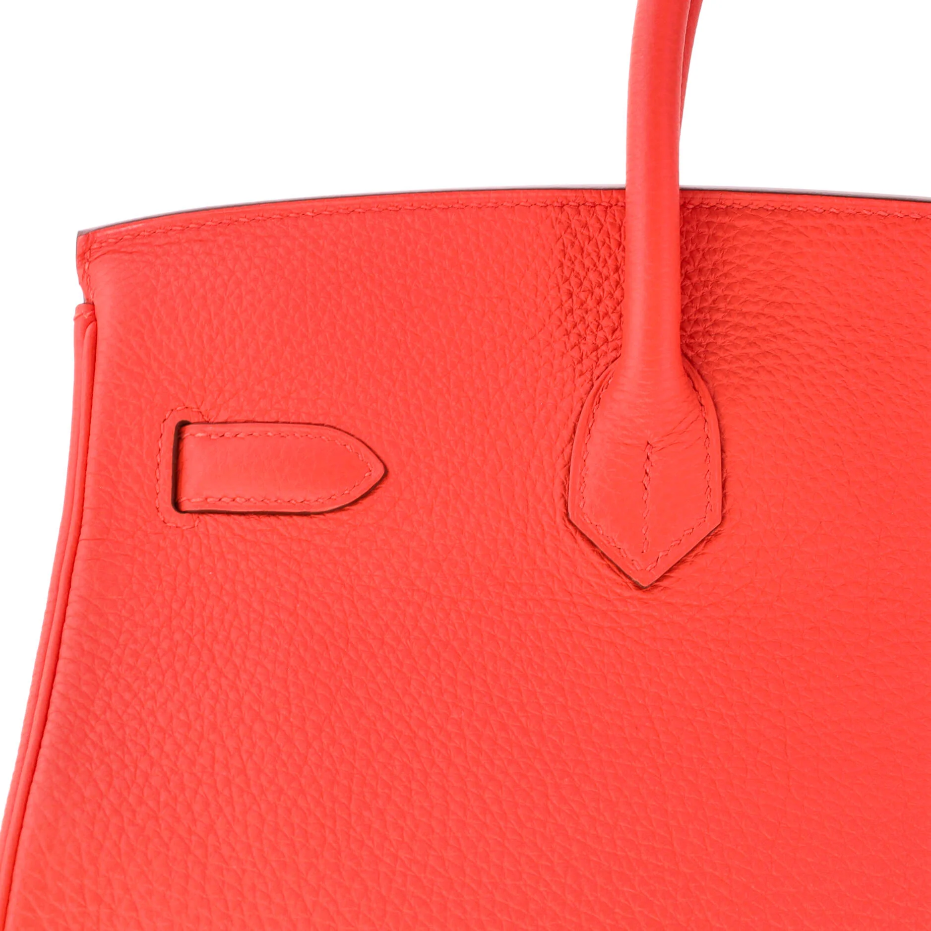 Birkin Handbag Capucine Togo with Palladium Hardware 35 - Image 8