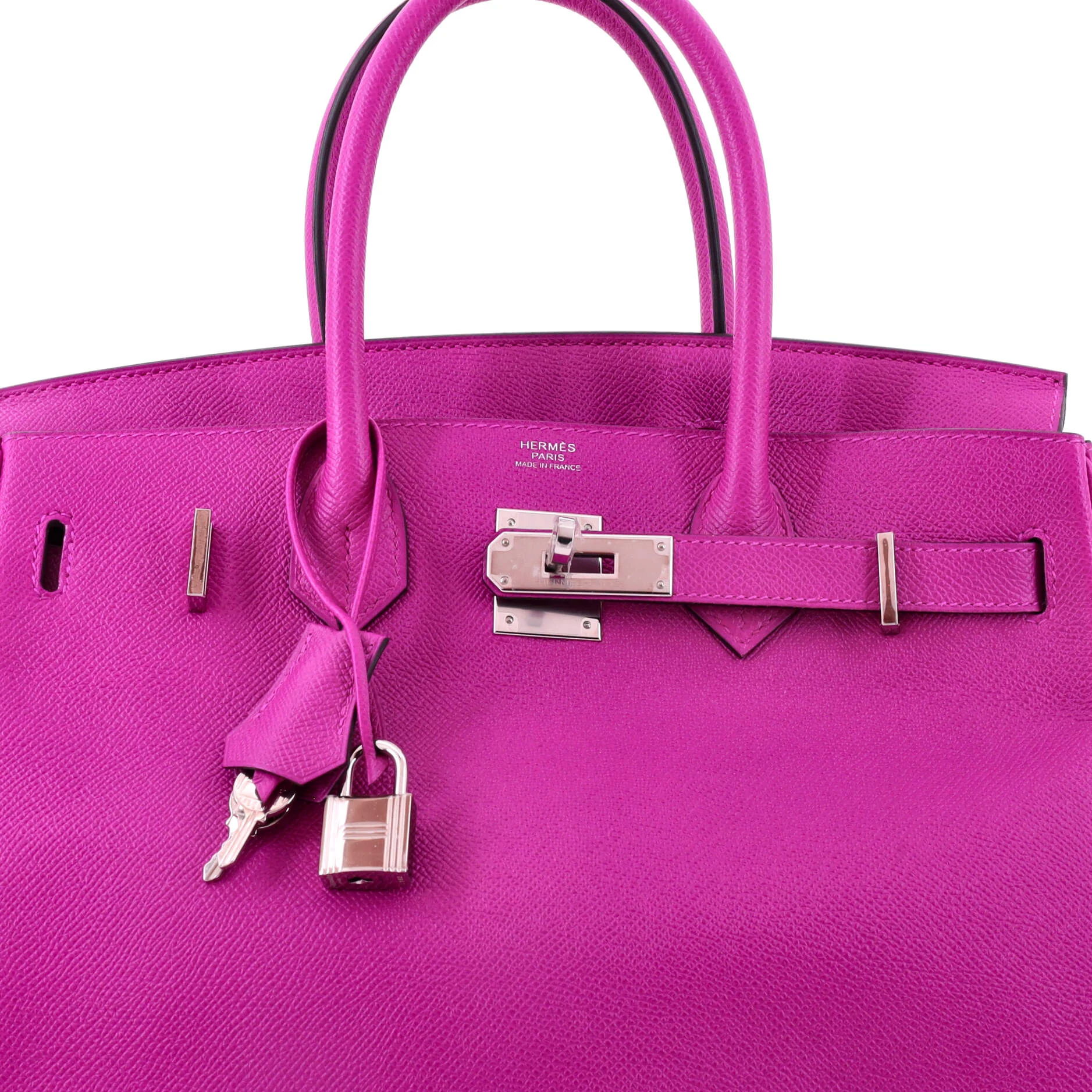 Birkin Handbag Rose Pourpre Epsom with Palladium Hardware 30 - Image 5