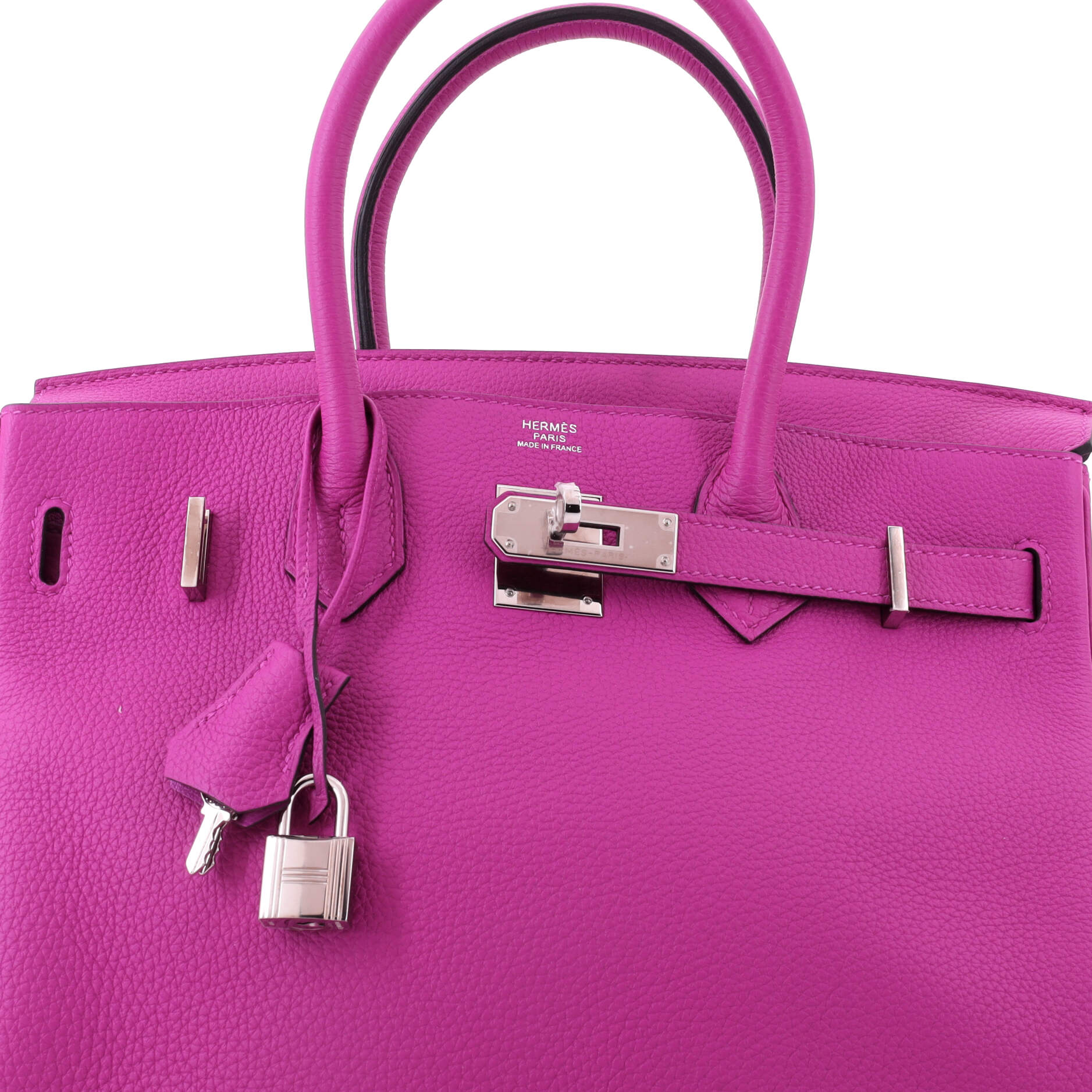 Birkin Handbag Rose Pourpre Togo with Palladium Hardware 30 - Image 5