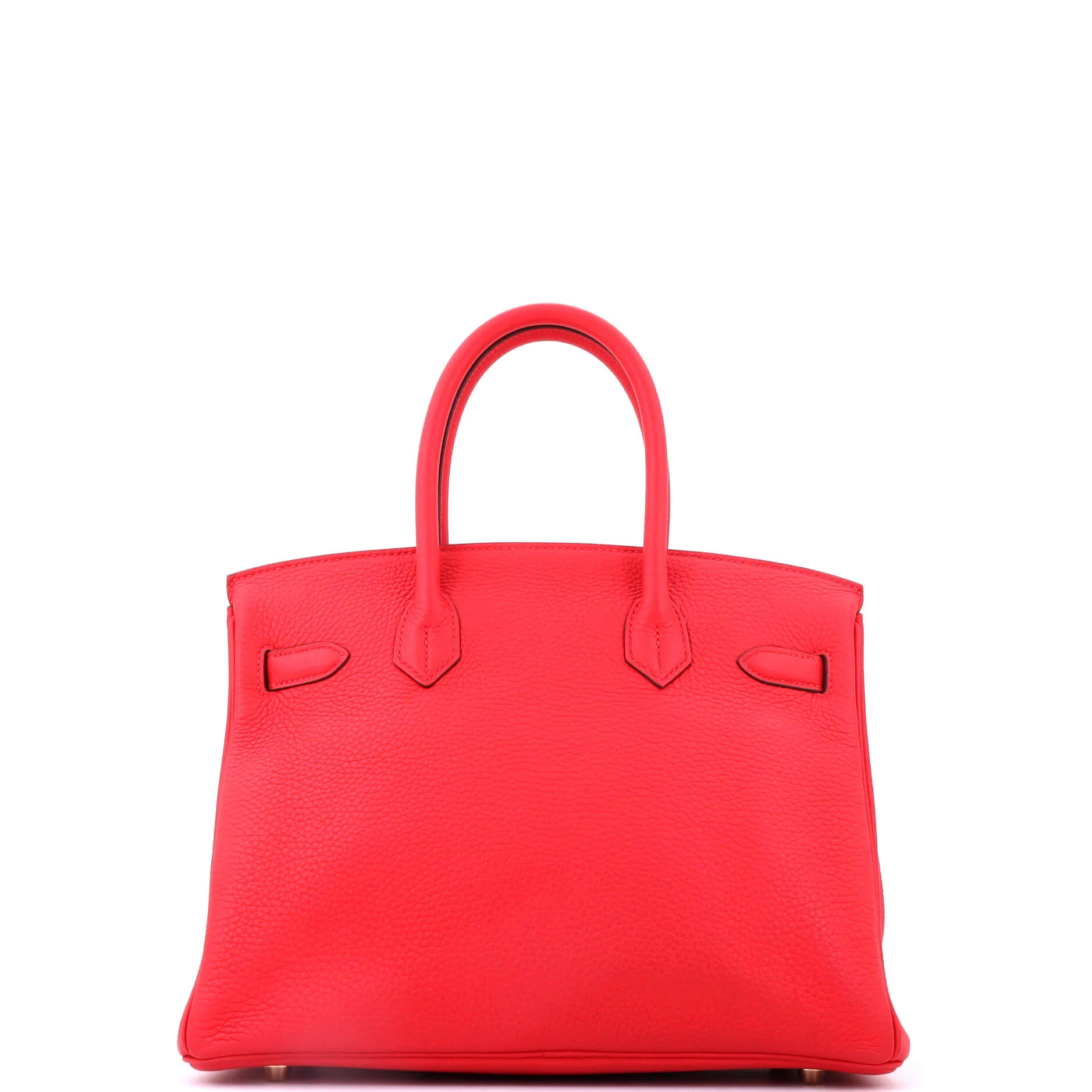Birkin Handbag Rouge Tomate Clemence with Gold Hardware 30 - Image 4