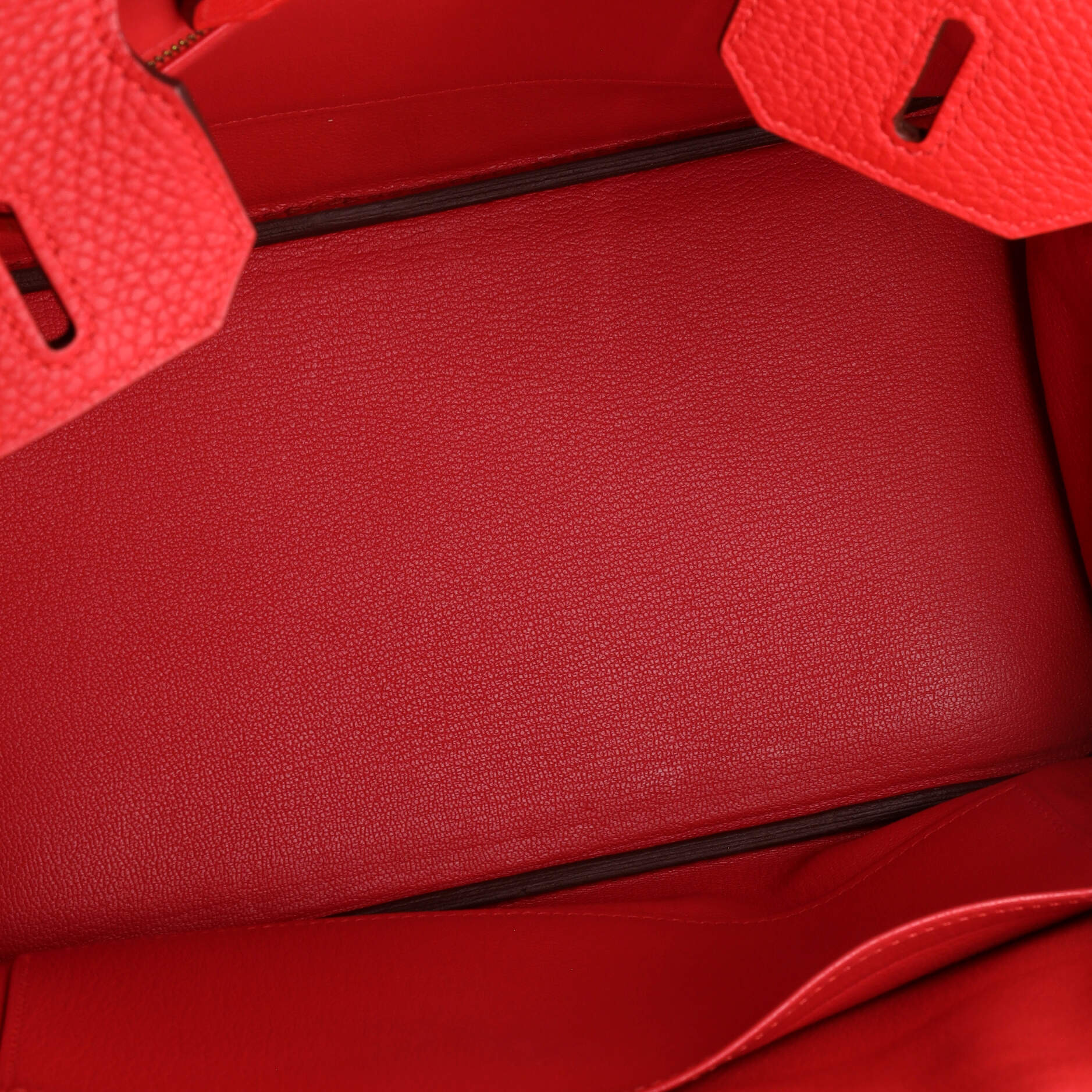 Birkin Handbag Rouge Tomate Clemence with Gold Hardware 30 - Image 7