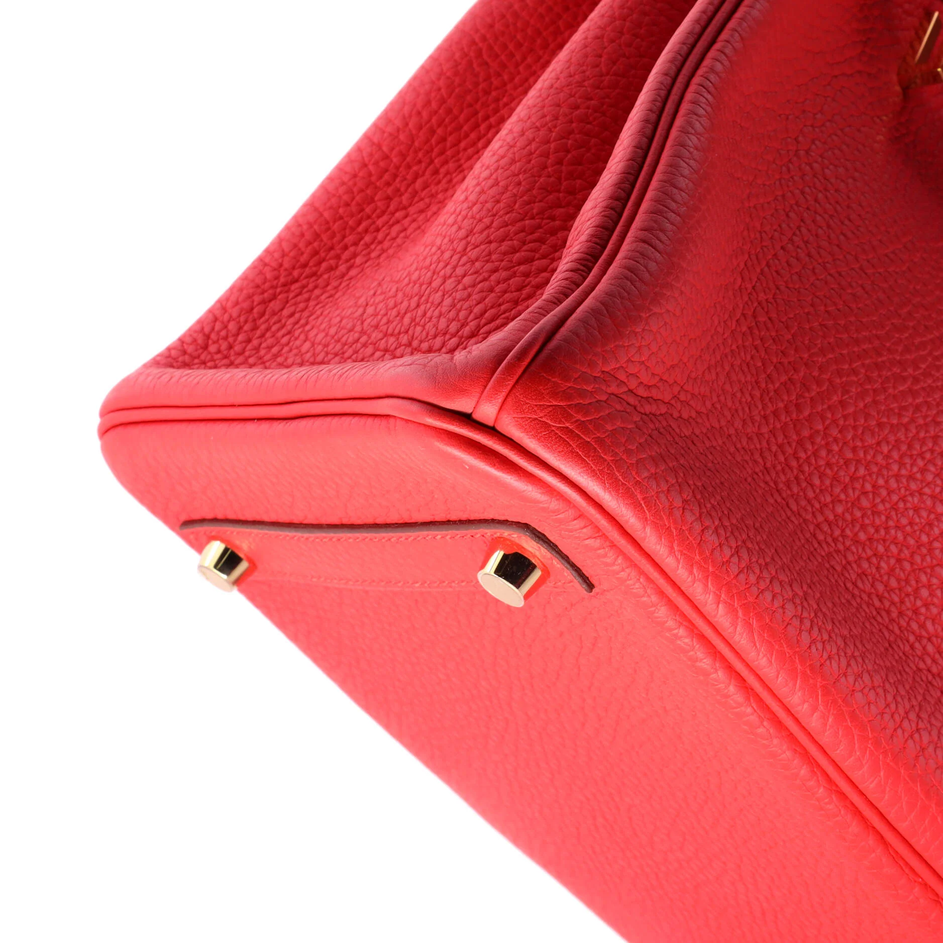 Birkin Handbag Rouge Tomate Clemence with Gold Hardware 30 - Image 8