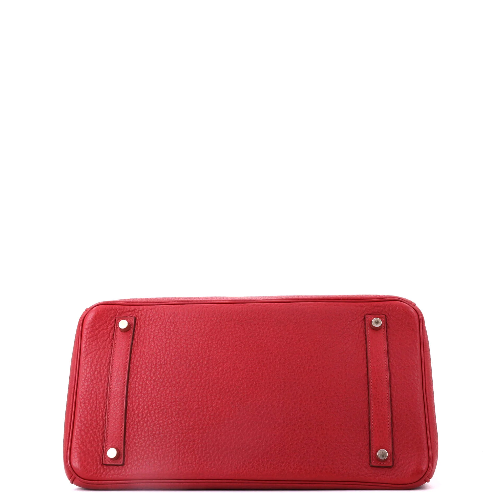 Birkin Handbag Red Clemence with Gold Hardware 35 - Image 5