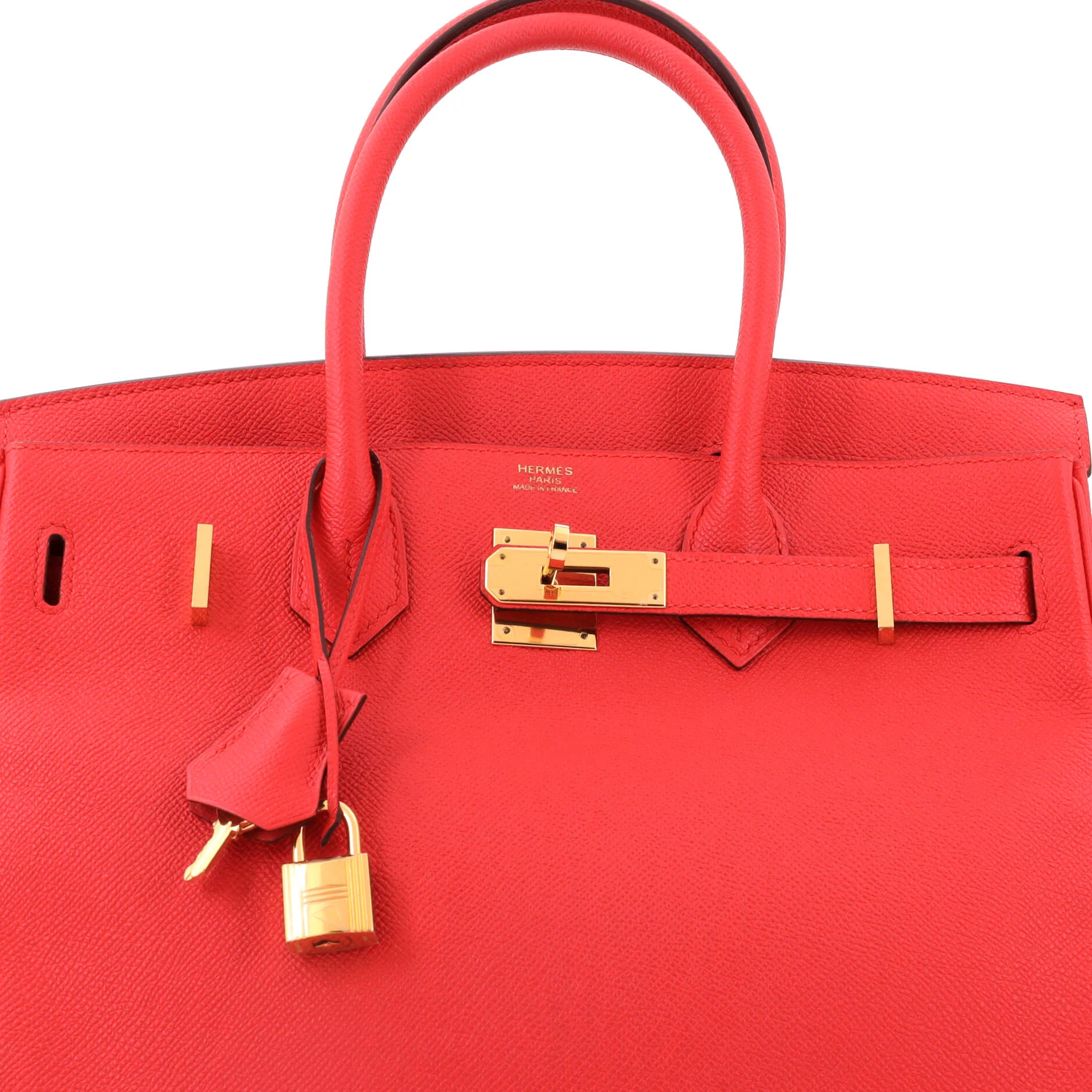Birkin Handbag Rouge Tomate Epsom with Gold Hardware 30 - Image 5
