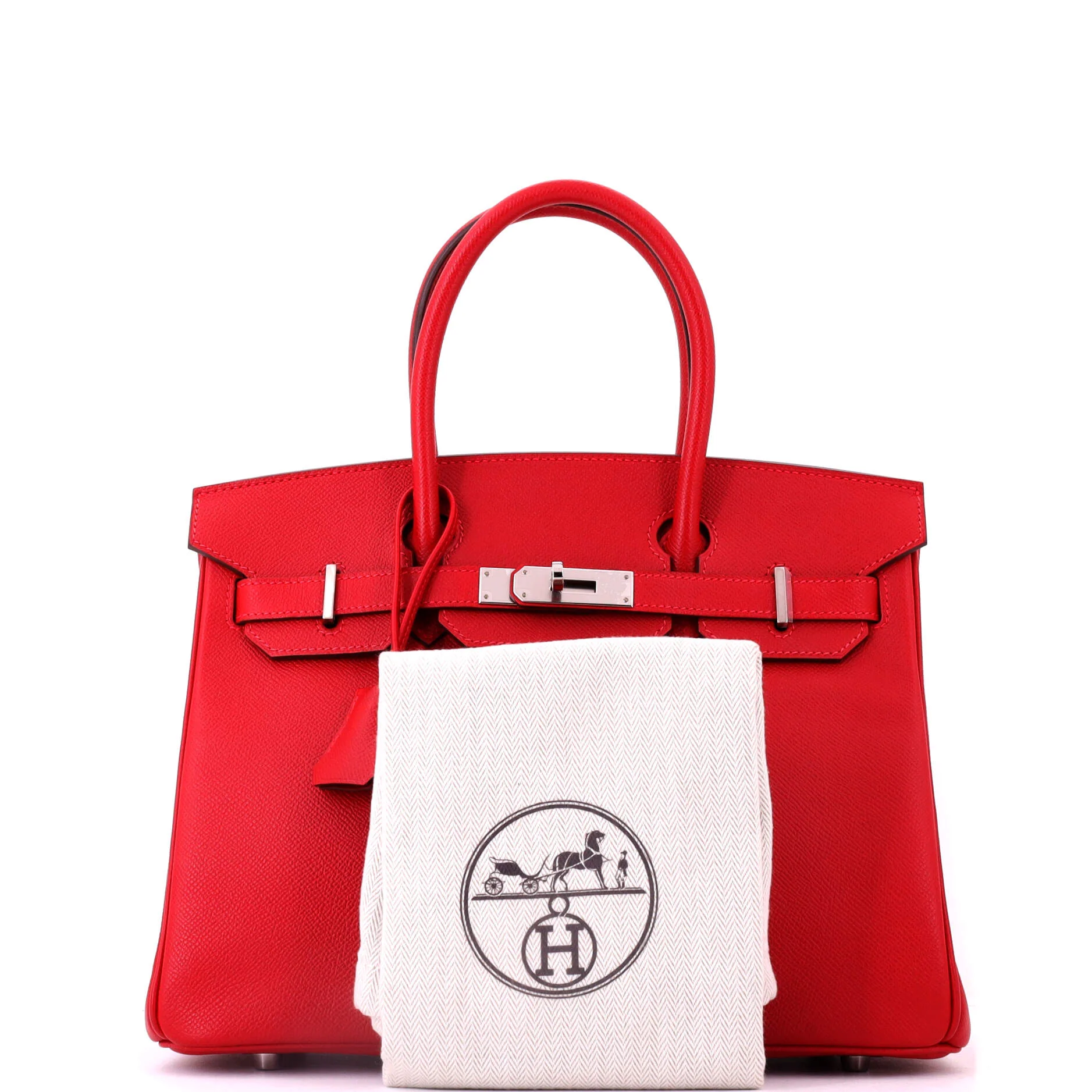 Birkin Handbag Rouge Casaque Epsom with Palladium Hardware 30 - Image 2