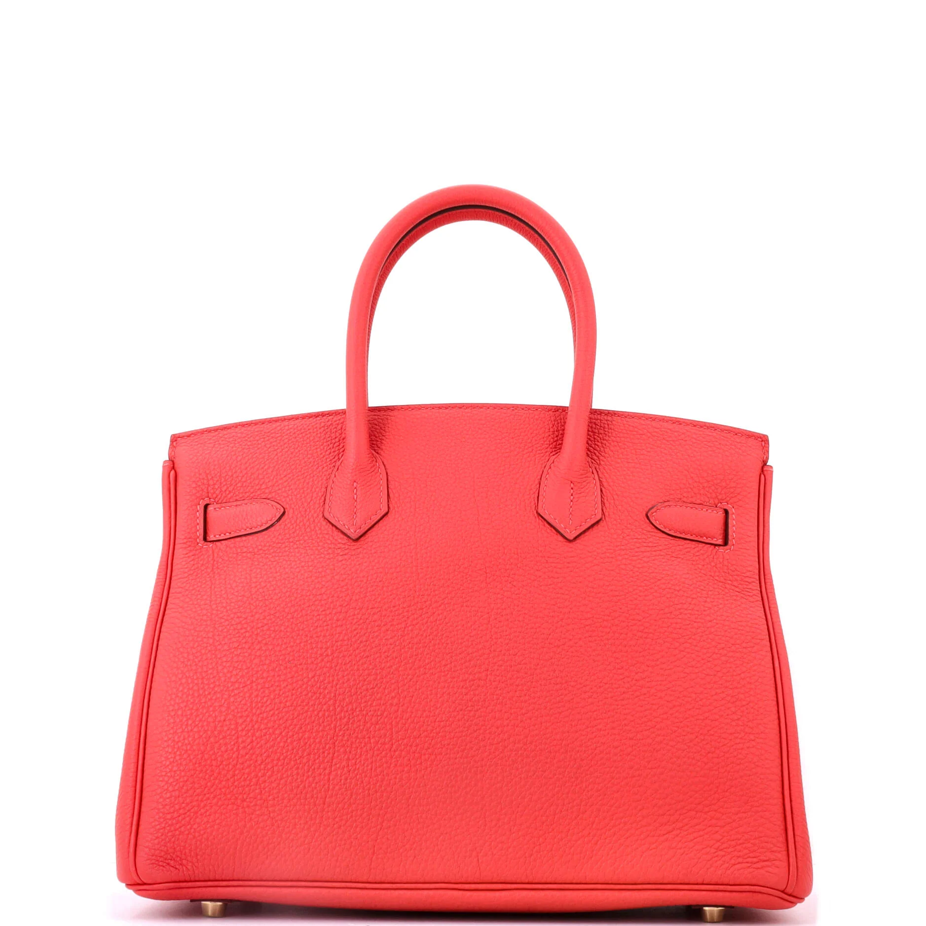 Birkin Handbag Rouge Pivoine Togo with Gold Hardware 30 - Image 4