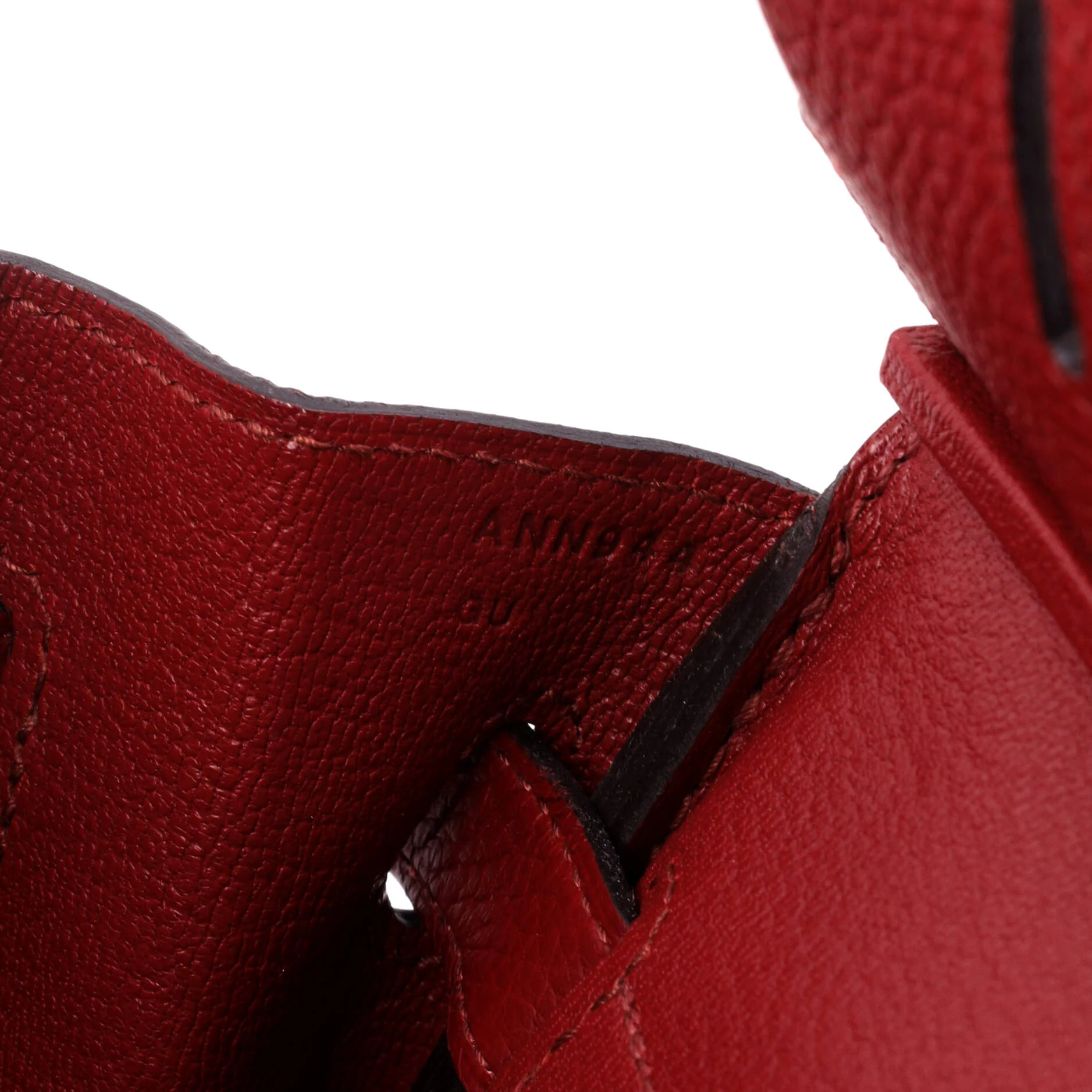 Birkin Handbag Rouge Grenat Togo with Palladium Hardware 30 - Image 7